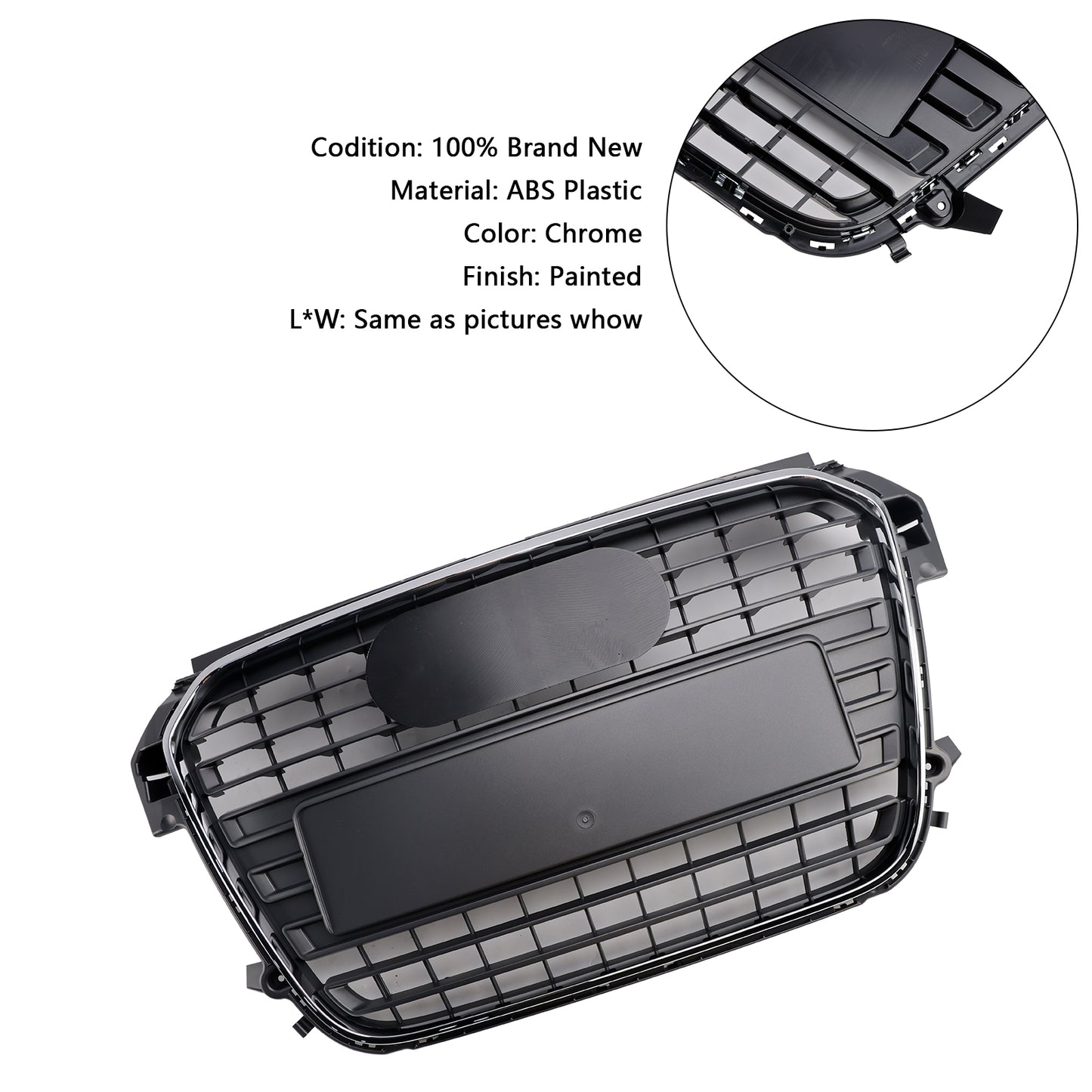 2010-2014 Audi A1 S-Line MK1 Chrome Front Bumper Grill Grille