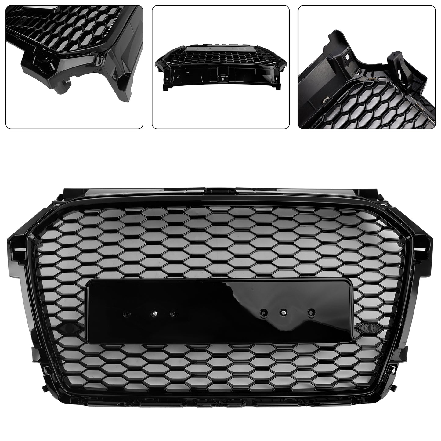 2016-2019 Audi A1 S1 8X Facelift RS Style Honeycomb Bumper Grille Black