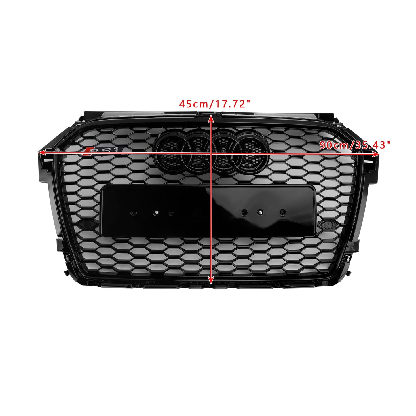 2016-2019 Audi A1 S1 8X Facelift RS Style Honeycomb Bumper Grille Black