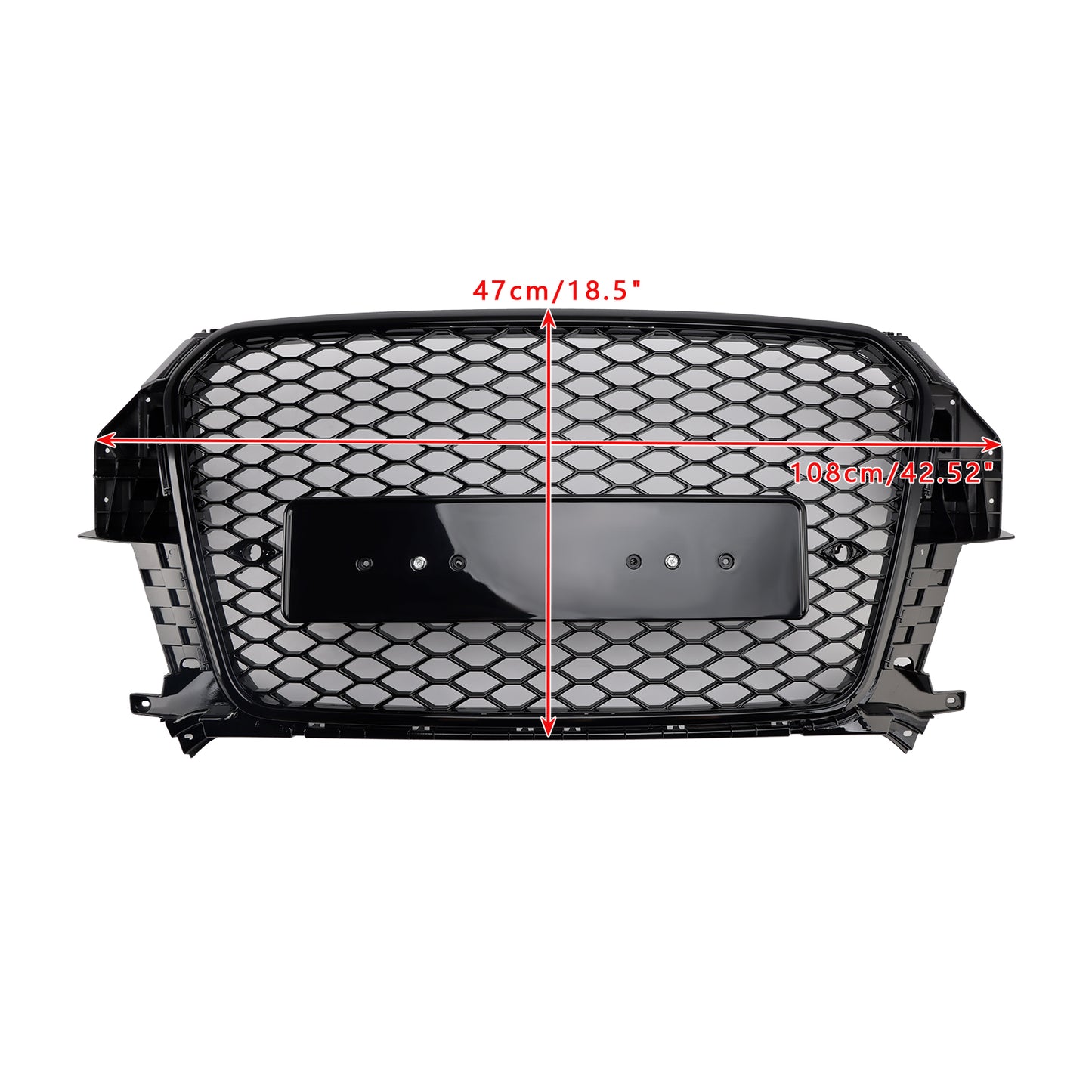 2011-2015 Audi Q3 RSQ3 Style Gloss Black Front Honeycomb Mesh Grille