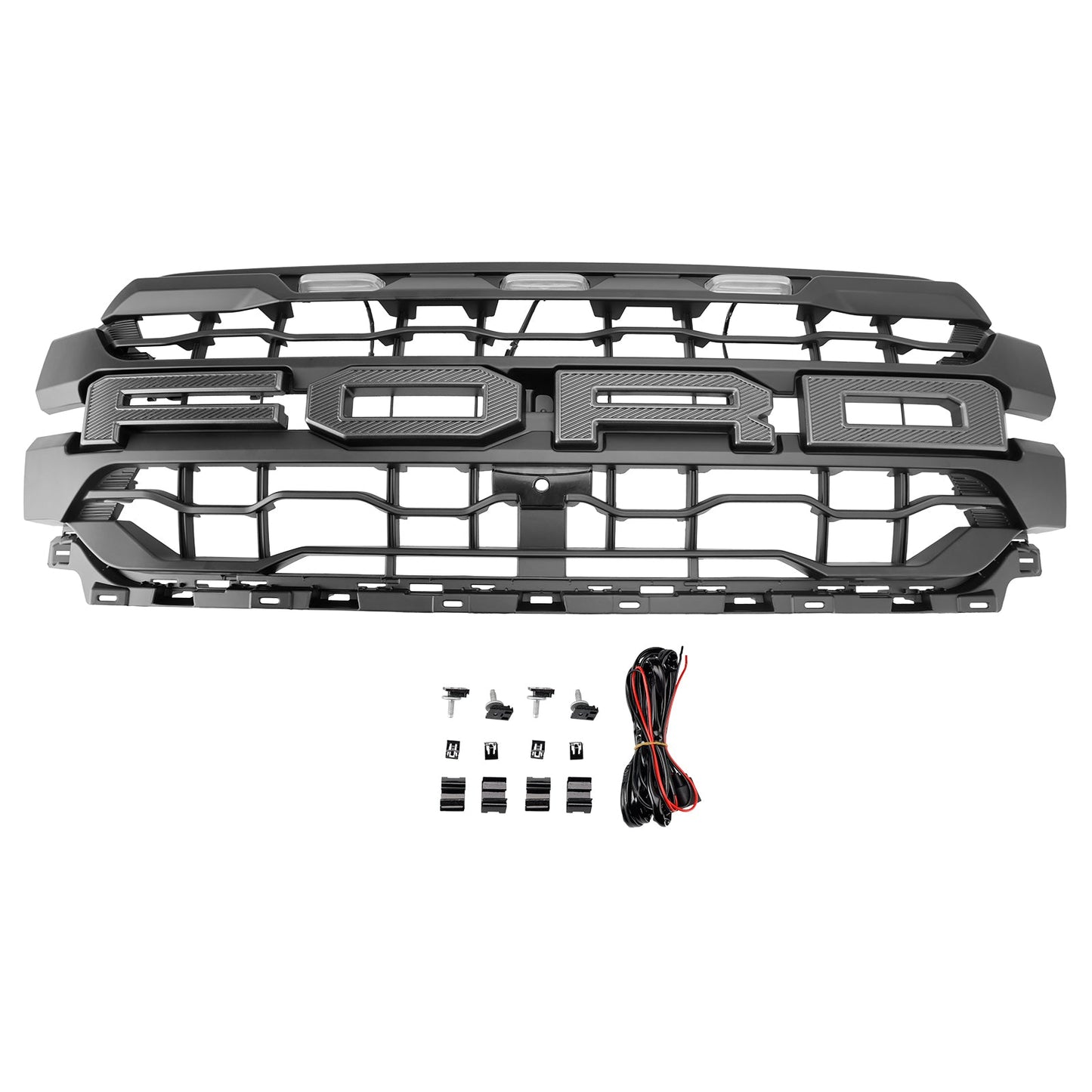 2024+ Ford F150 With LED Black Front Bumper Grille Grill