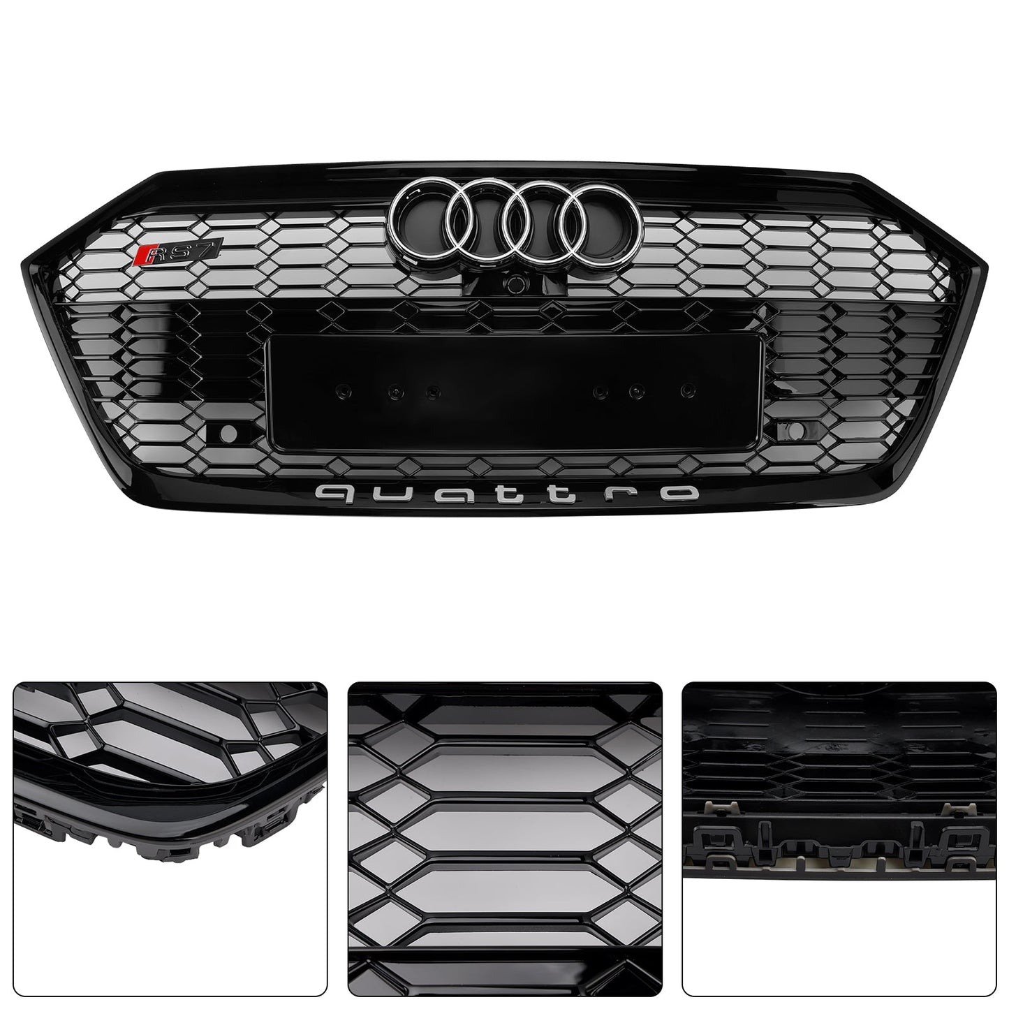 2019-2024 Audi A7 C8 / Sline / S7 Gloss Black Front Bumper Grill Grille