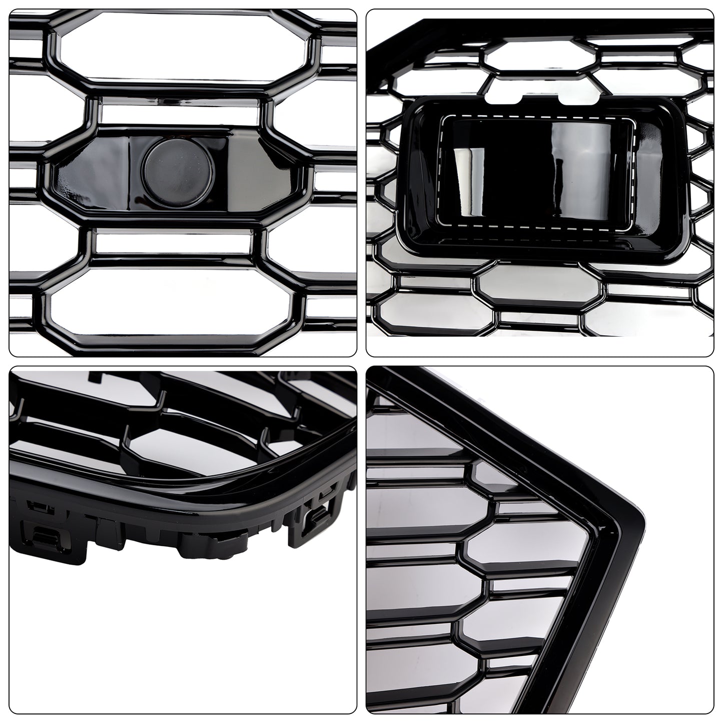 Front Bumper Grille Grill Fit Audi A7 C8 S7 2019-2024 W/ACC Black