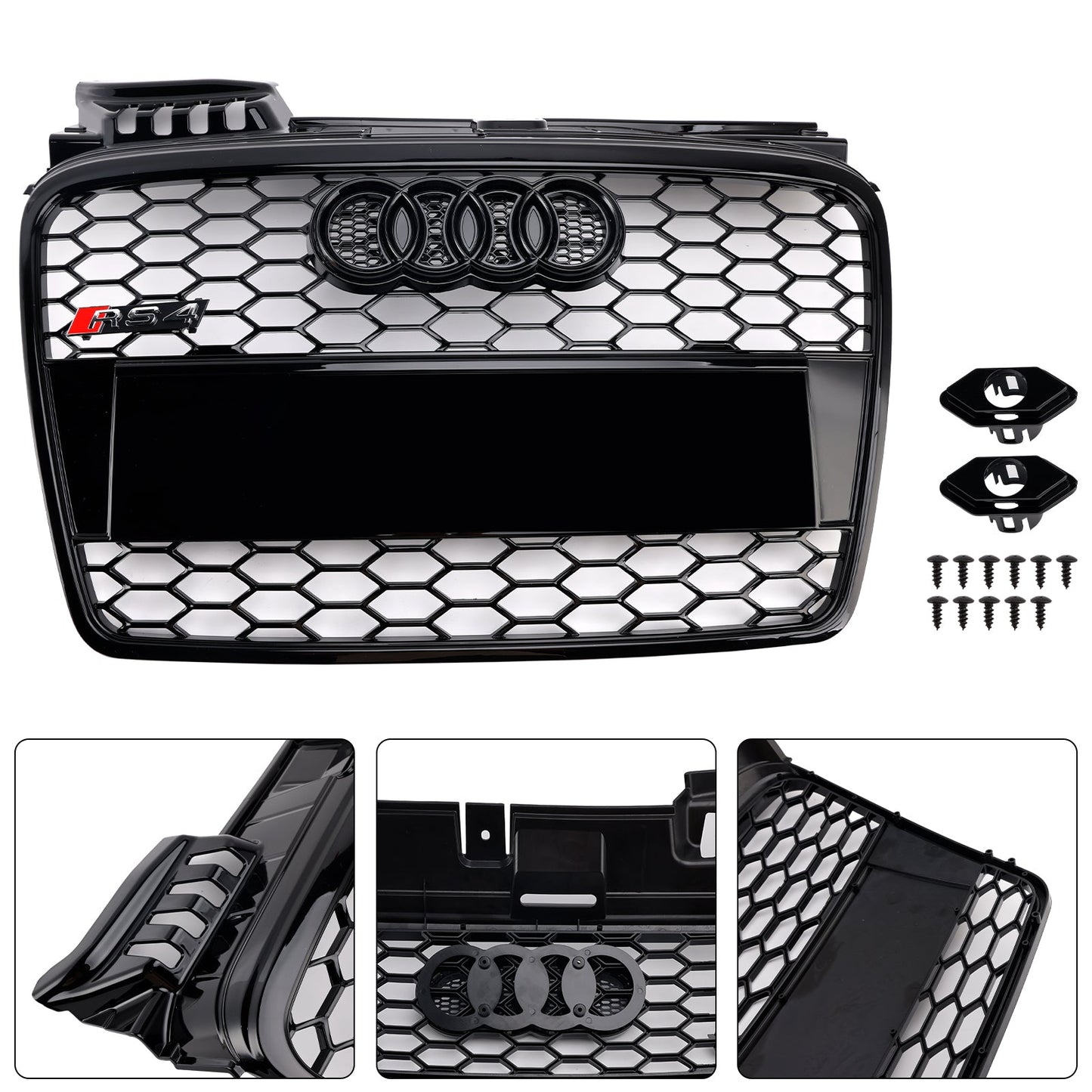 2005-2008 Audi A4 B7 RS4 Style Honeycomb Sport Mesh Hex Grille Grill