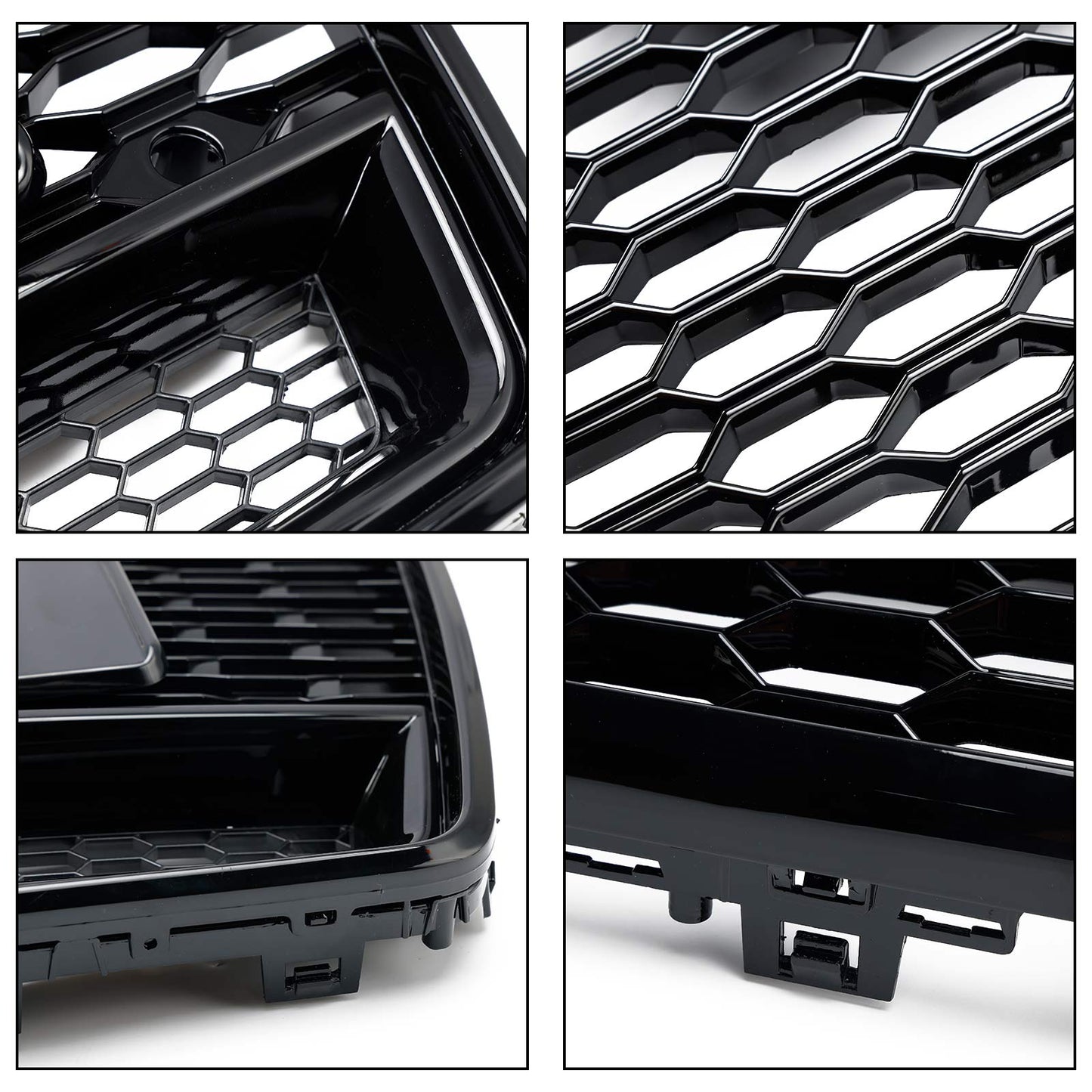 2016-2018 Audi A6 S6 C7 C7PA RS6 Style Honeycomb Mesh Front Grill Grille Black