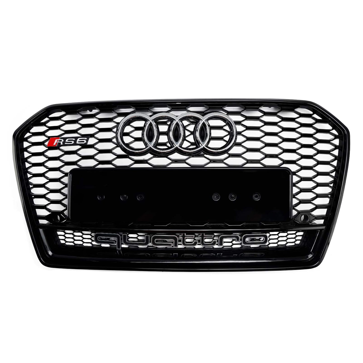 2016-2018 Audi A6 S6 C7 C7PA RS6 Style Honeycomb Mesh Front Grill Grille Black