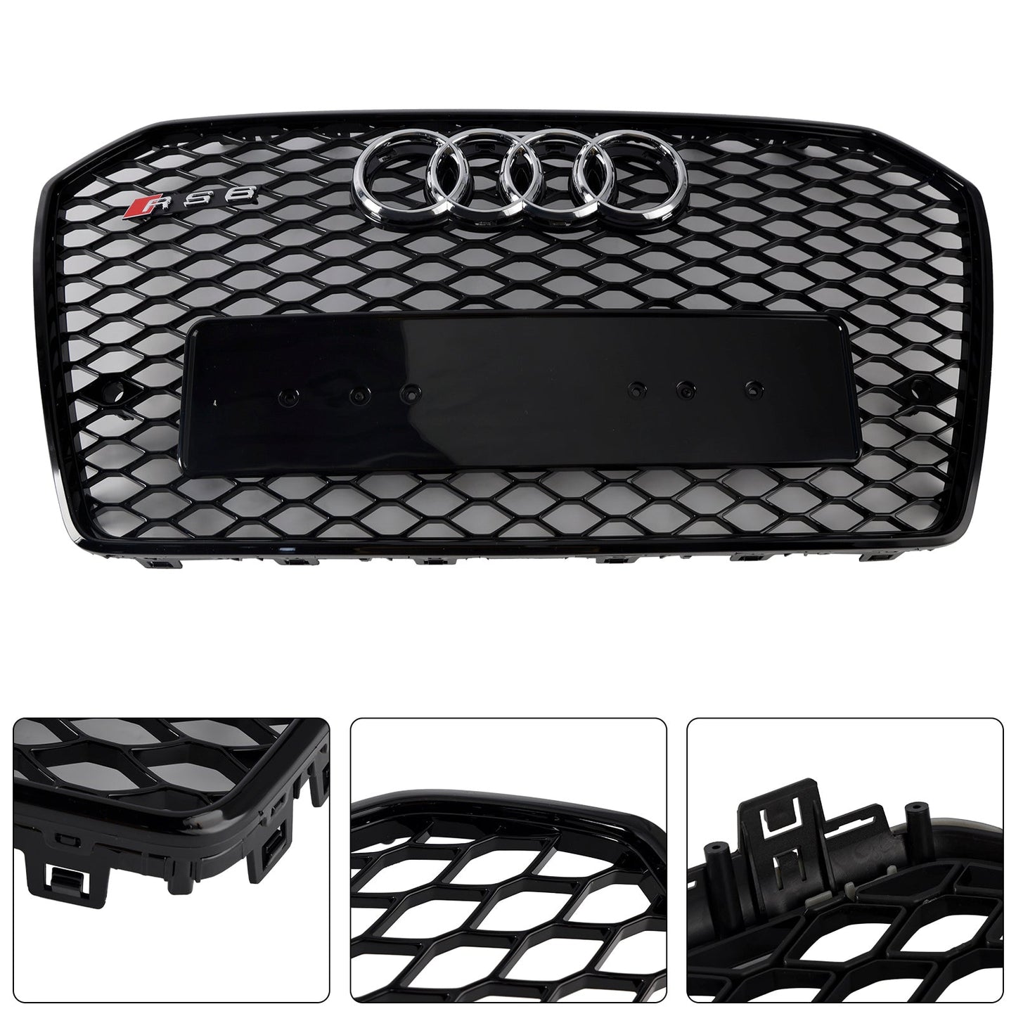 2016-2018 Audi A6 (C7) C7PA Facelift RS6 Style Front Honeycomb Mesh Grille Grill