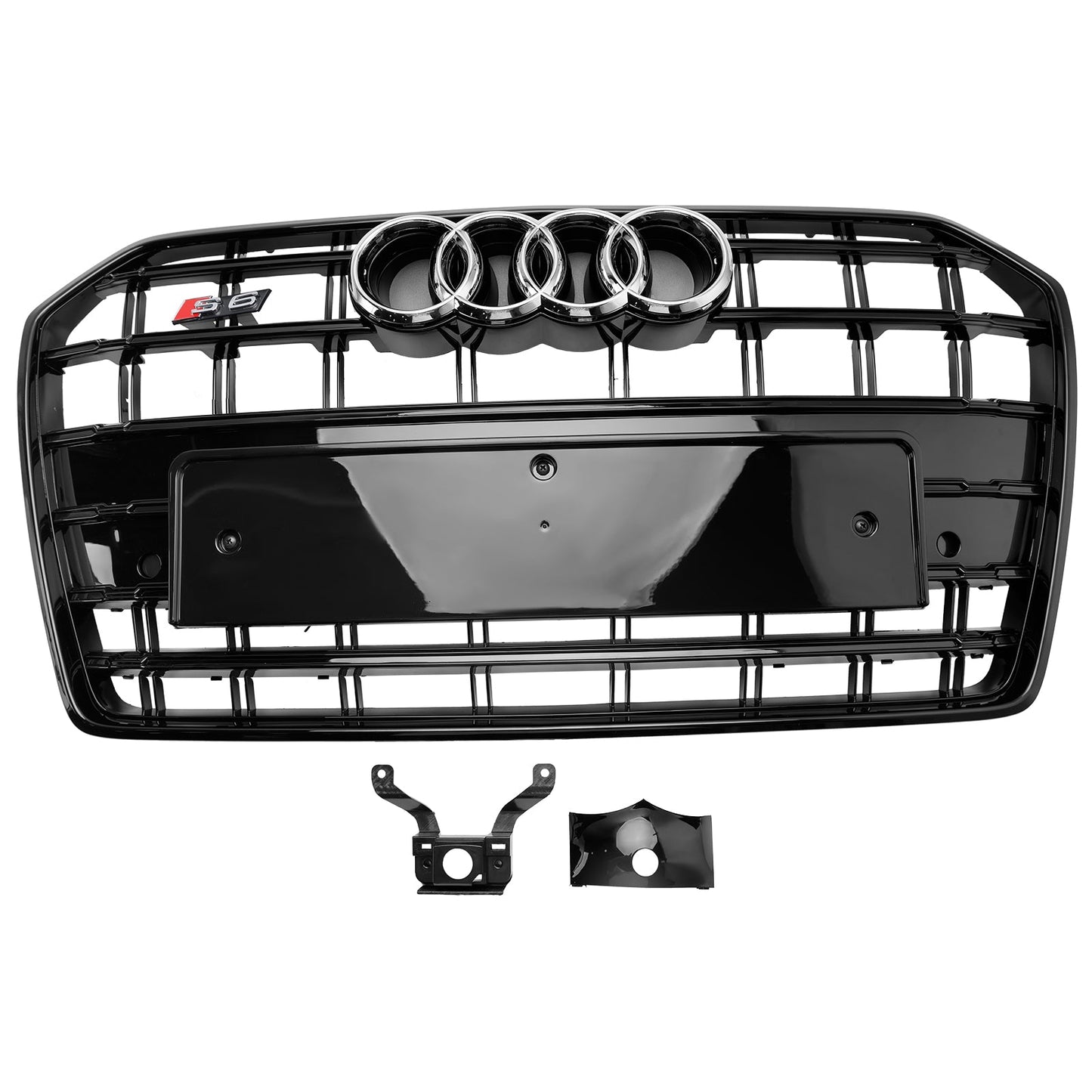 2016-2018 Audi A6 S6 C7 S6 Style Front Bumper Grille Grill Black