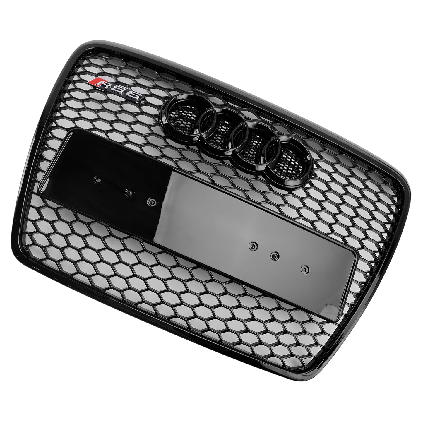 2008-2011 Audi A6 C6 Facelift Black Front Honeycomb Bumper Grill Grille