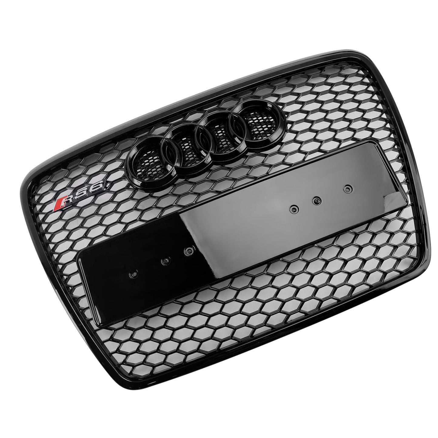 2008-2011 Audi A6 C6 Facelift Black Front Honeycomb Bumper Grill Grille