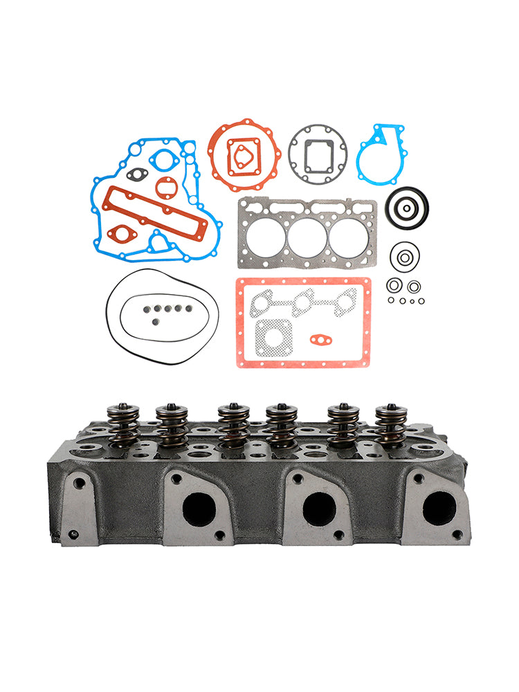 Complete Cylinder Head With Valve Spring & Gasket Kit Fit For Kubota D1105 RTV1100