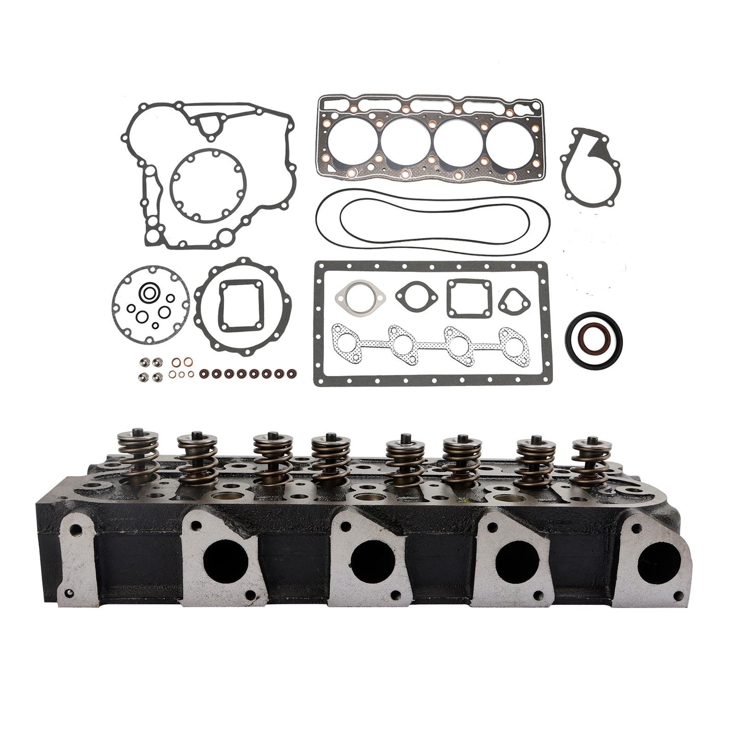 Kubota V1505 V1505T V1505E V1505D Complete Cylinder Head Assy+Gasket Kit 1G091-03044