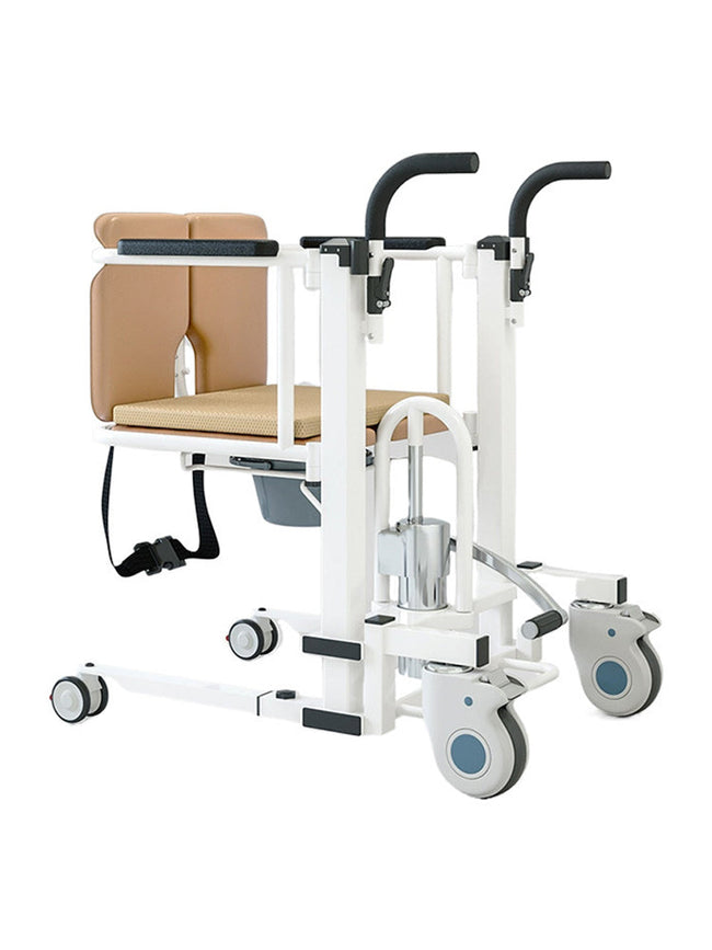 Hydraulic Patient Transfer Lift Wheelchair w/180°Split Seat And Table