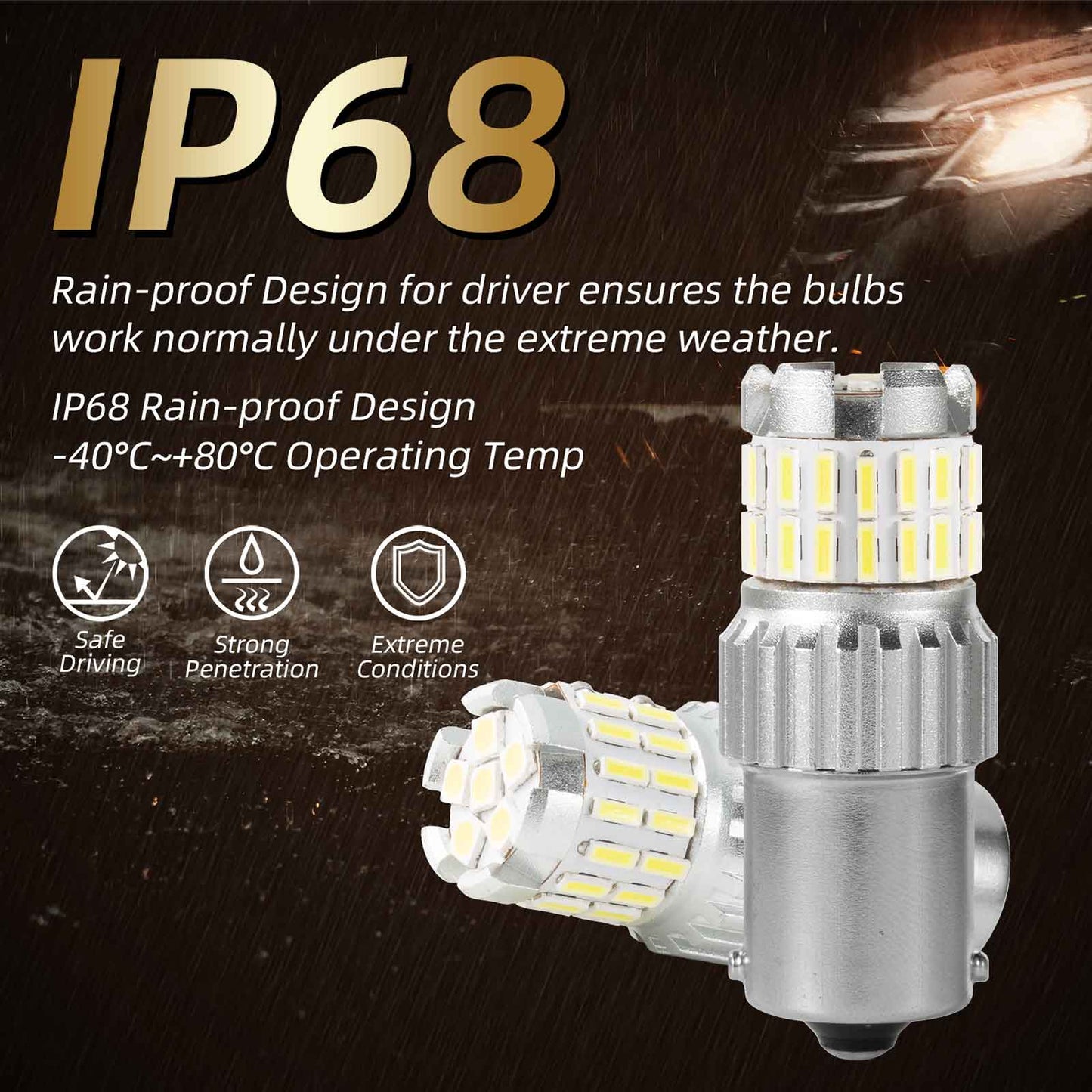 1156 BA15S 7506 P21W LED Brake Reverse Light Bulb Canbus Error Free 6500K White