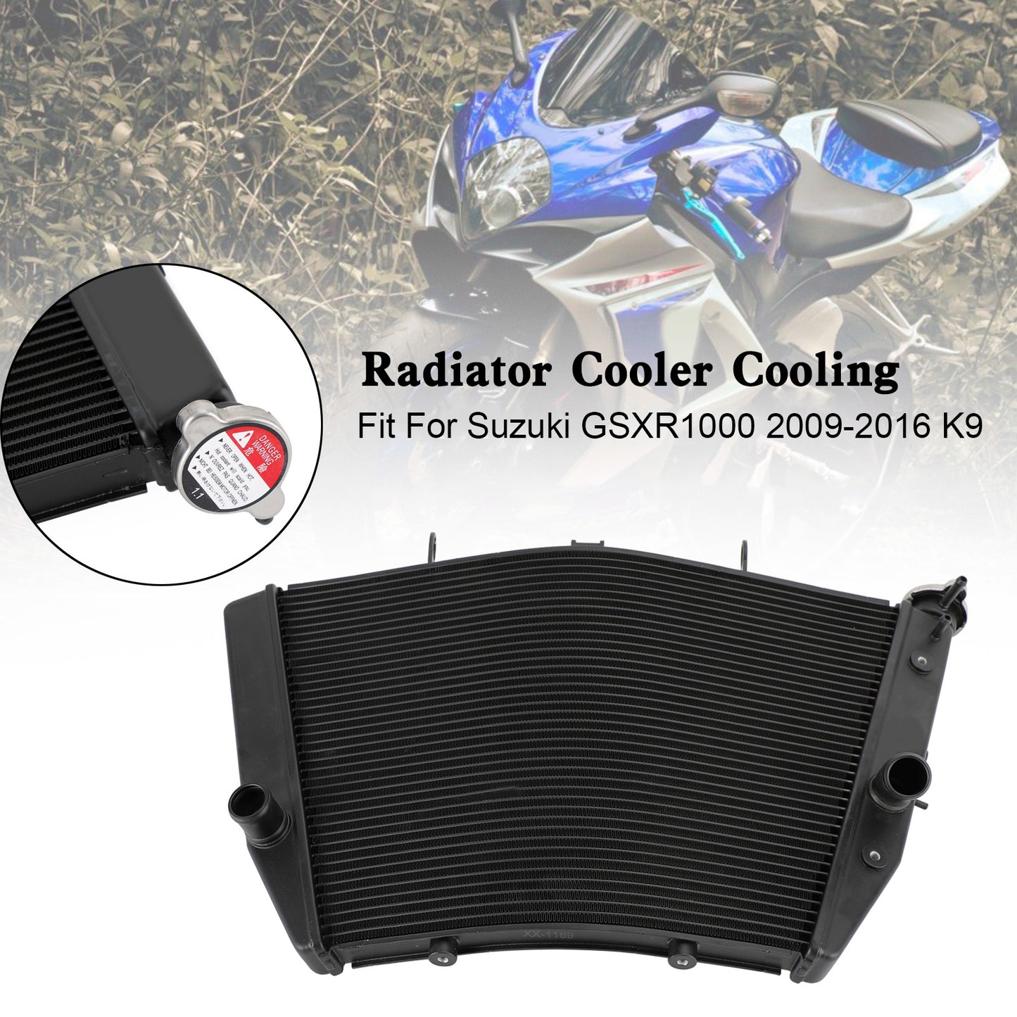 Suzuki GSXR1000 2009-2016 K9 Engine Radiator Cooler Cooling