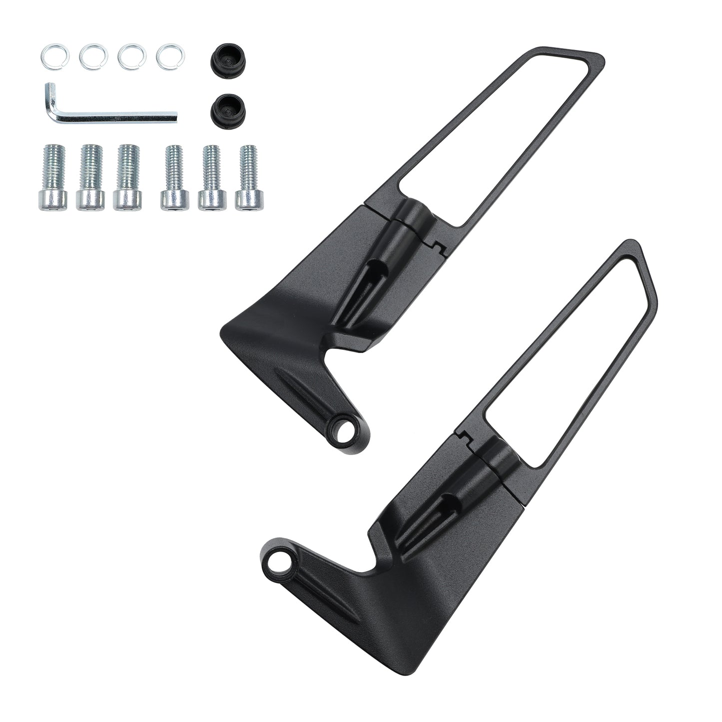 Winglet Mirrors Pair For Kawasaki Z650 Z900 2017-2024 Z H2 2020-2023