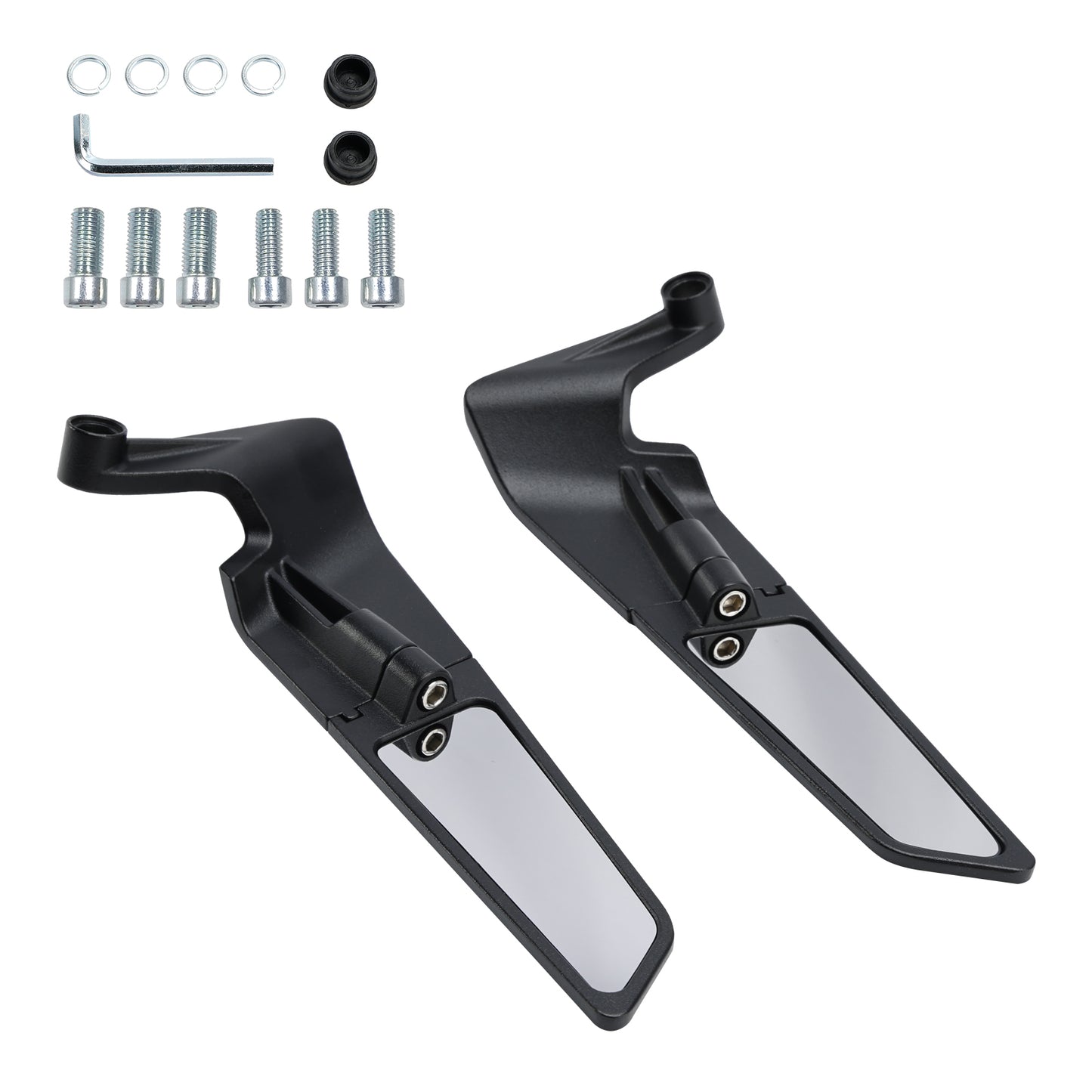 Winglet Mirrors Pair For Kawasaki Z650 Z900 2017-2024 Z H2 2020-2023