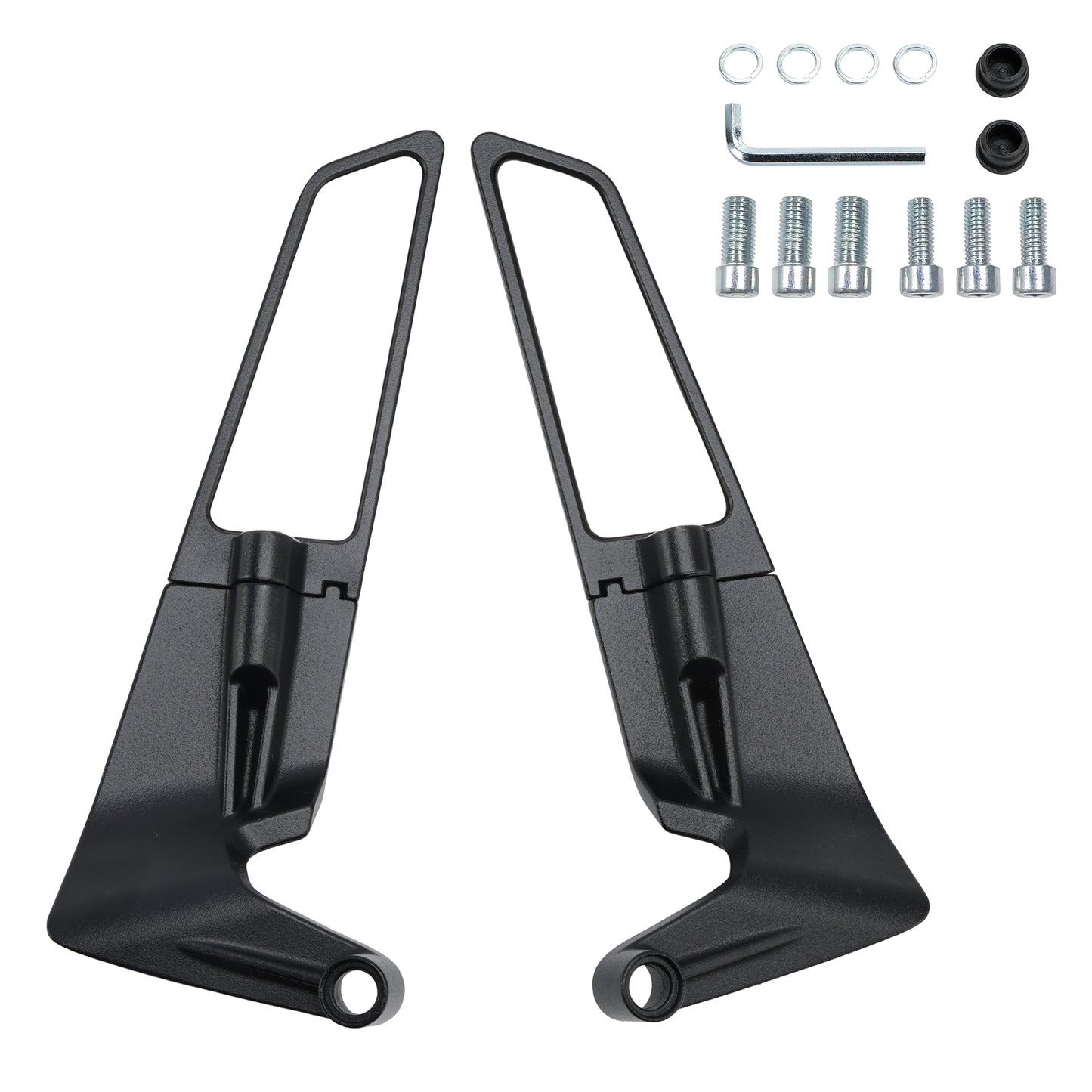 Winglet Mirrors Pair For Kawasaki Z650 Z900 2017-2024 Z H2 2020-2023