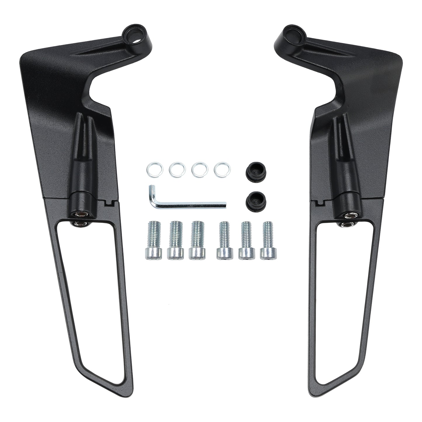 Winglet Mirrors Pair For Kawasaki Z650 Z900 2017-2024 Z H2 2020-2023