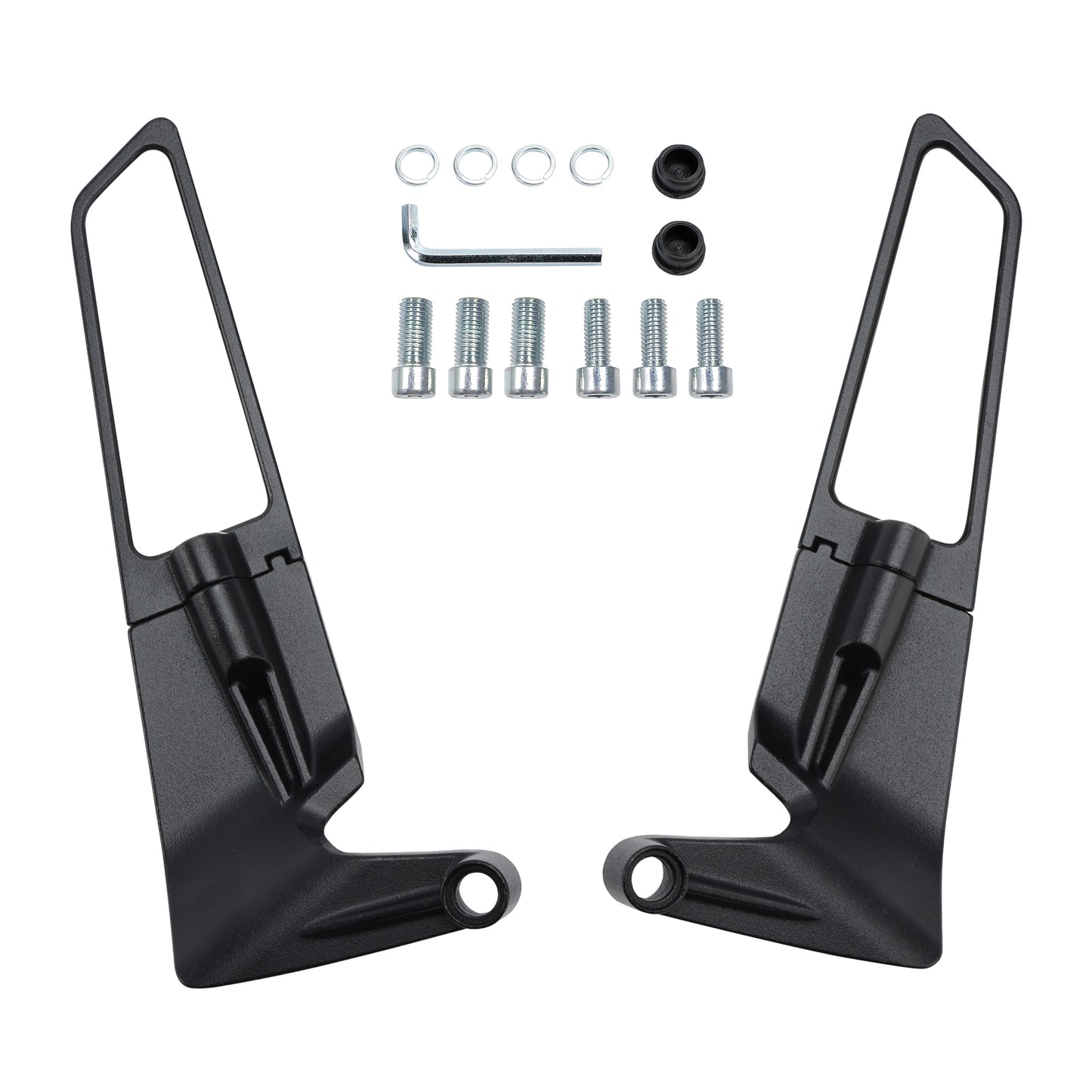 Winglet Mirrors Pair For Kawasaki Z650 Z900 2017-2024 Z H2 2020-2023