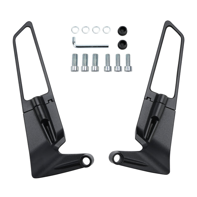 Winglet Mirrors Pair For Kawasaki Z650 Z900 2017-2024 Z H2 2020-2023