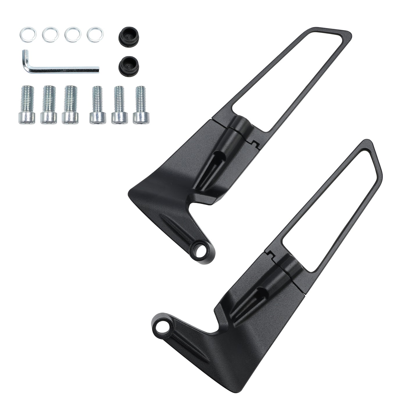 Winglet Mirrors Pair For Kawasaki Z650 Z900 2017-2024 Z H2 2020-2023