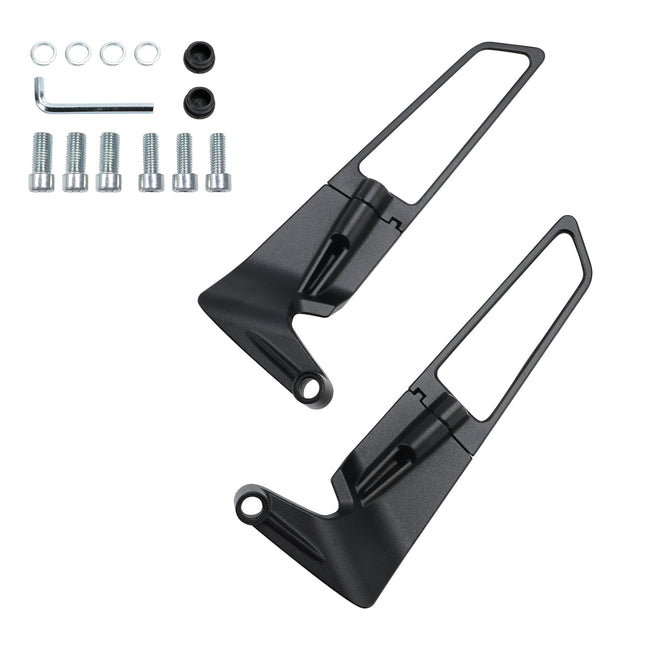 Winglet Mirrors Pair For Kawasaki Z650 Z900 2017-2024 Z H2 2020-2023