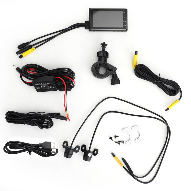 1080P Motorcycle DVR Motorbike Video recorder Dual Camera Support