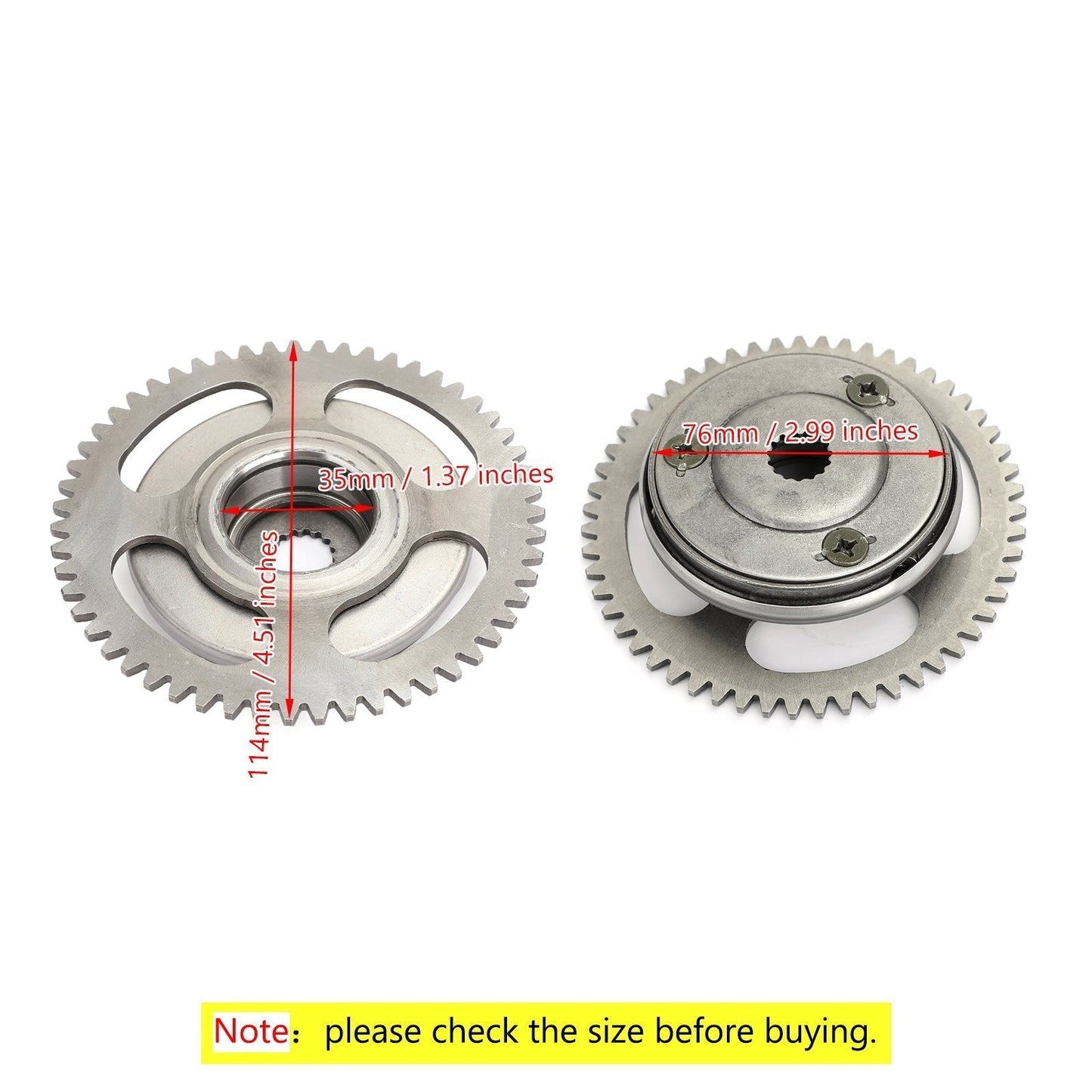 1988-1993 Yamaha XC125 Cygnus Starter Clutch Enhanced Rollers