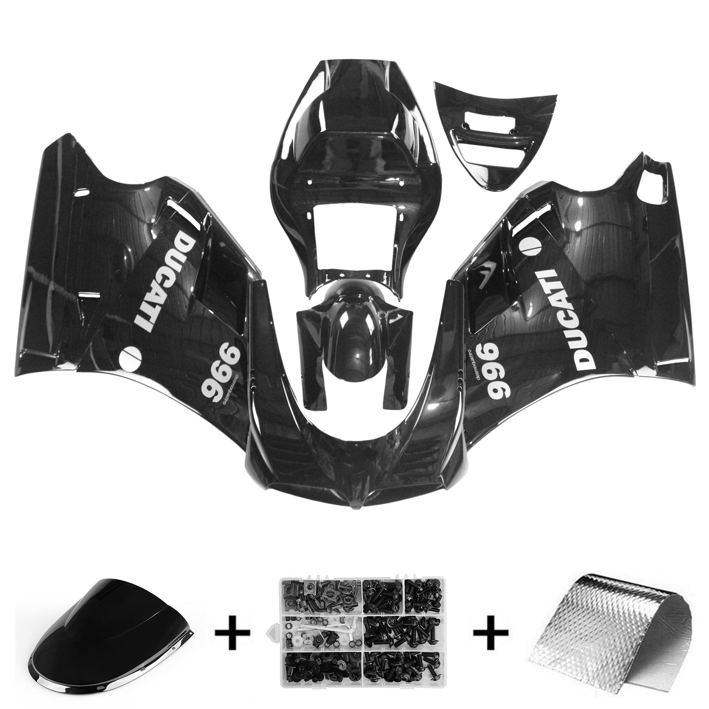 1996-2002 Ducati 996 748 Amotopart Fairing Kit Bodywork ABS #106