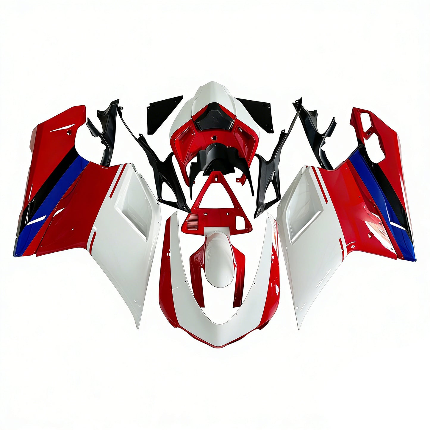 2007-2012 Fairings Ducati 1098 1198 848 White & Red Xerox Racing Generic