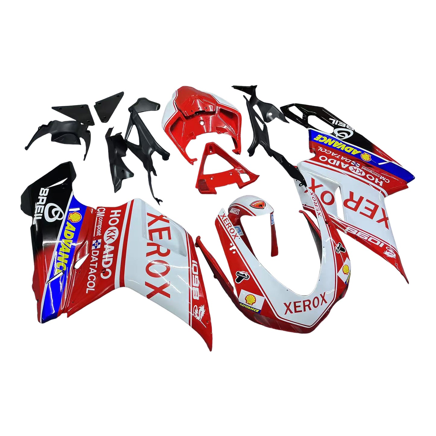 2007-2012 Fairings Ducati 1098 1198 848 Red & White Xerox Racing Generic