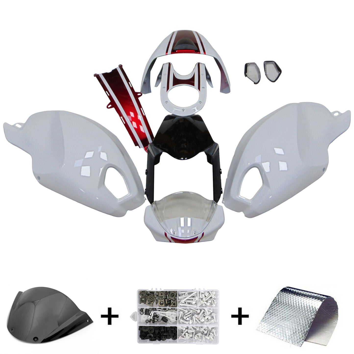 696 796 1100 S EVO all years Ducati Monster Injection Fairing Kit Bodywork #106 Amotopart