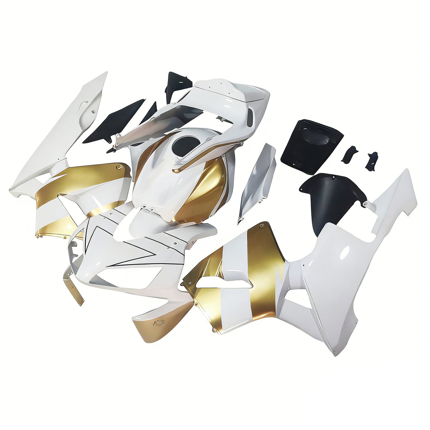 2003-2004 Honda CBR 600 RR Amotopart Fairings White & Gold Repsol Racing Customs Fairing