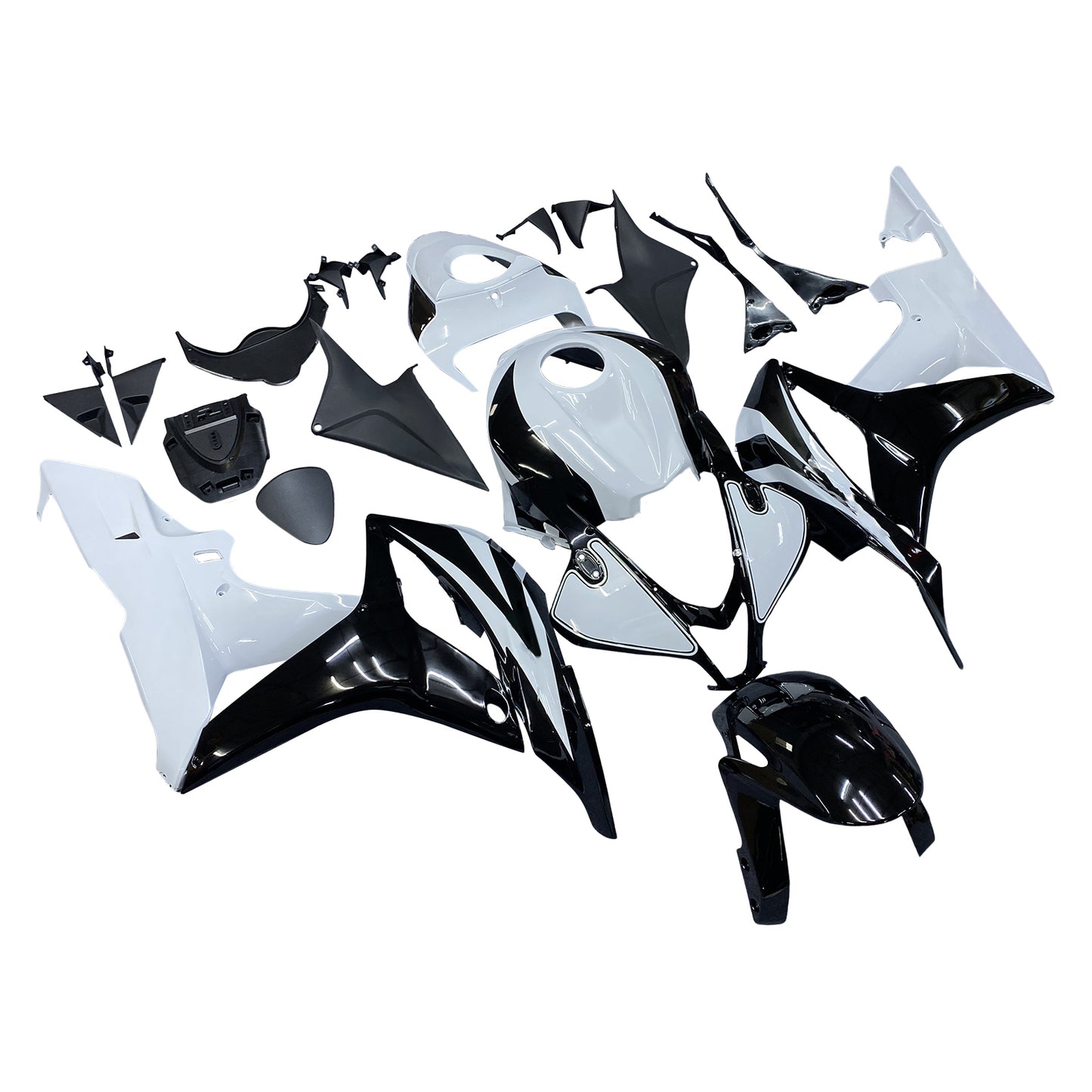 2007-2008 Honda CBR 600 RR Amotopart Fairings Black & White CBR Racing Customs Fairing
