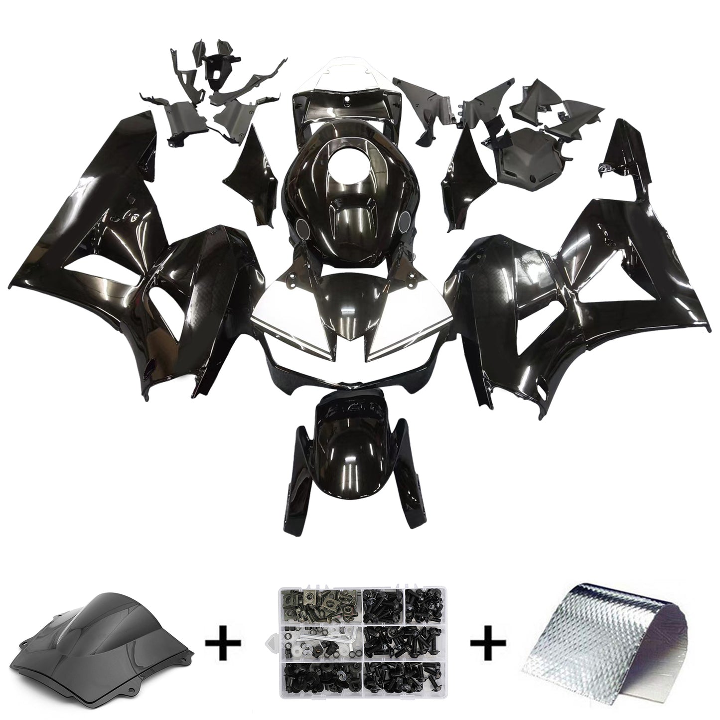 2013-2021 Honda CBR600RR Black CBR Racing Amotopart Fairings