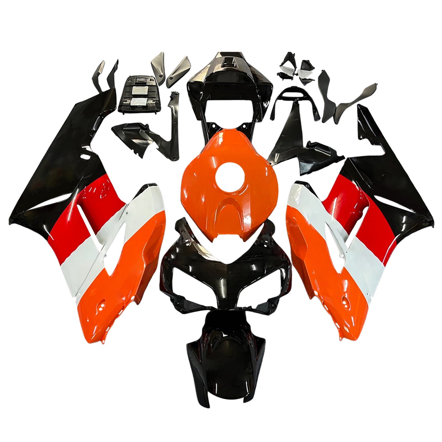 2004-2005 Honda CBR 1000 RR Amotopart Fairings Black Orange Repsol Racing Customs Fairing