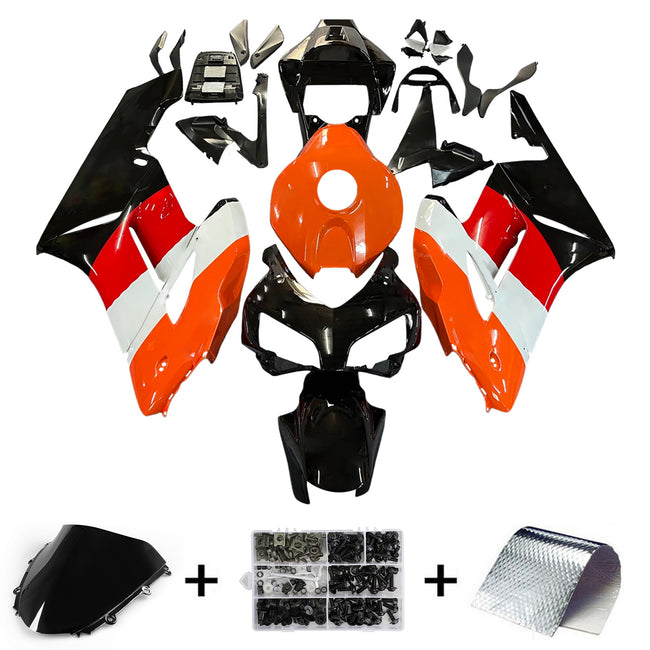 2004-2005 Honda CBR 1000 RR Amotopart Fairings Black Orange Repsol Racing Customs Fairing