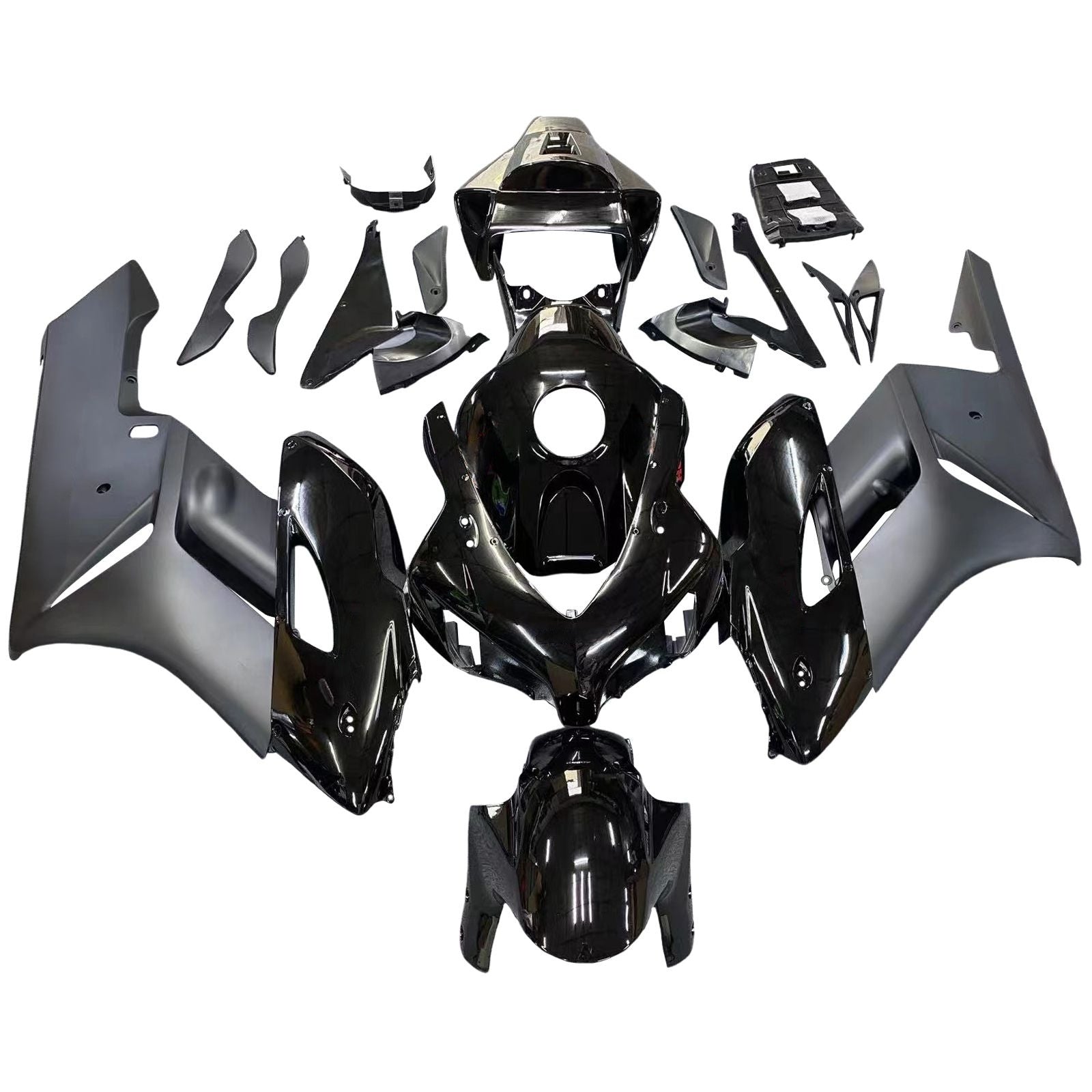 2004-2005 Honda CBR 1000 RR All Black RR Honda Racing Amotopart Fairin ...