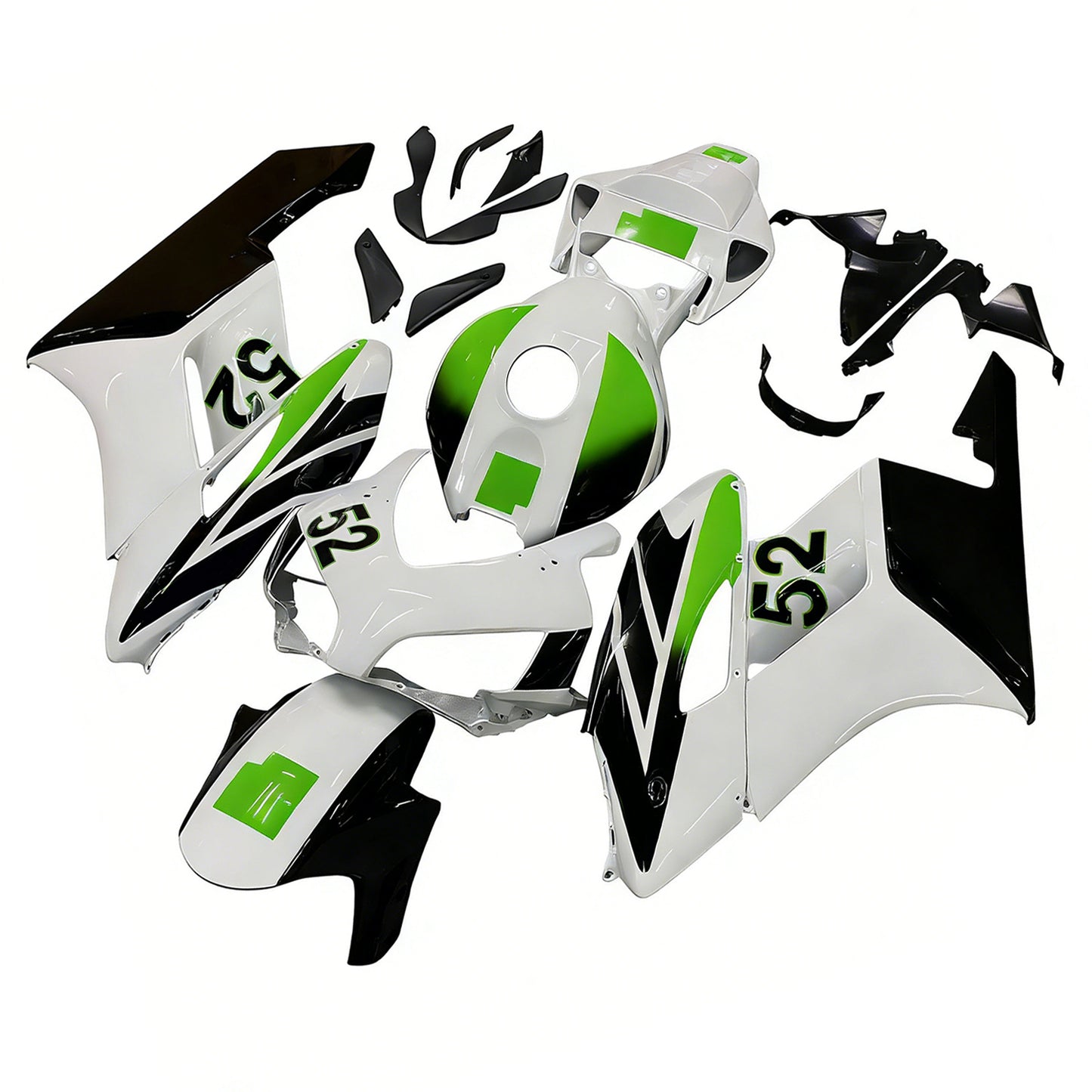 2004-2005 Honda CBR 1000 RR Amotopart Fairings White No.52 Hannspree Racing Customs Fairing