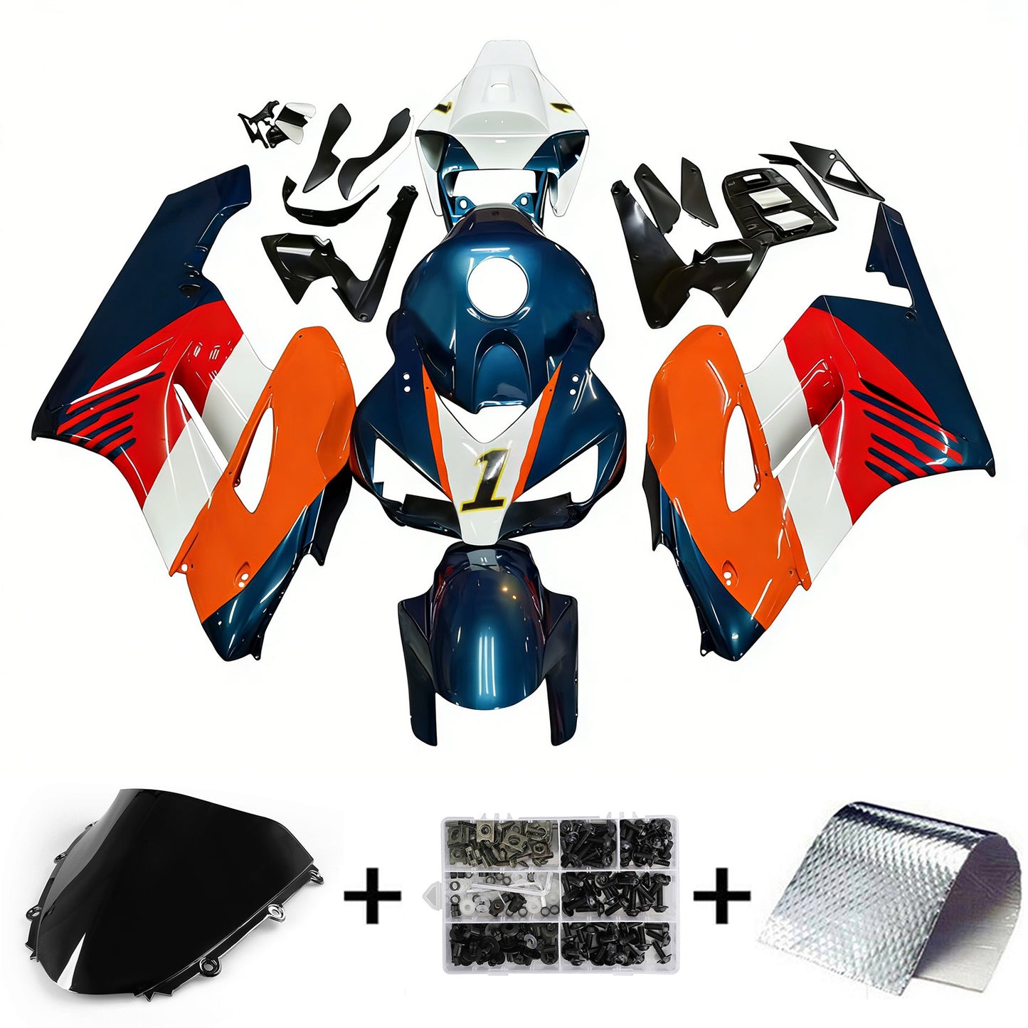 2004-2005 Honda CBR1000RR Injection Fairing Kit Bodywork Plastic ABS#177