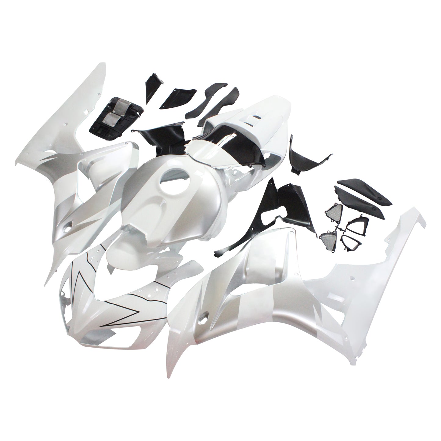 2006-2007 Honda CBR 1000 RR White & Silver Repsol Racing Amotopart Fairings