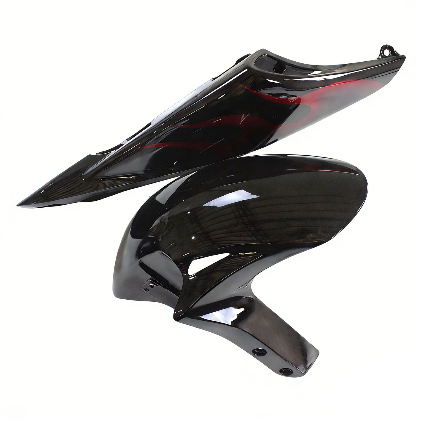 2006-2007 Honda CBR 1000 RR Black & Red Flame Shark Racing Amotopart Fairings