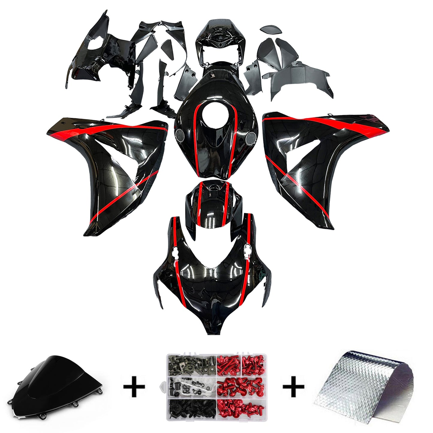 2008-2011 Honda CBR1000RR Injection Fairing Kit Bodywork Plastic ABS#199