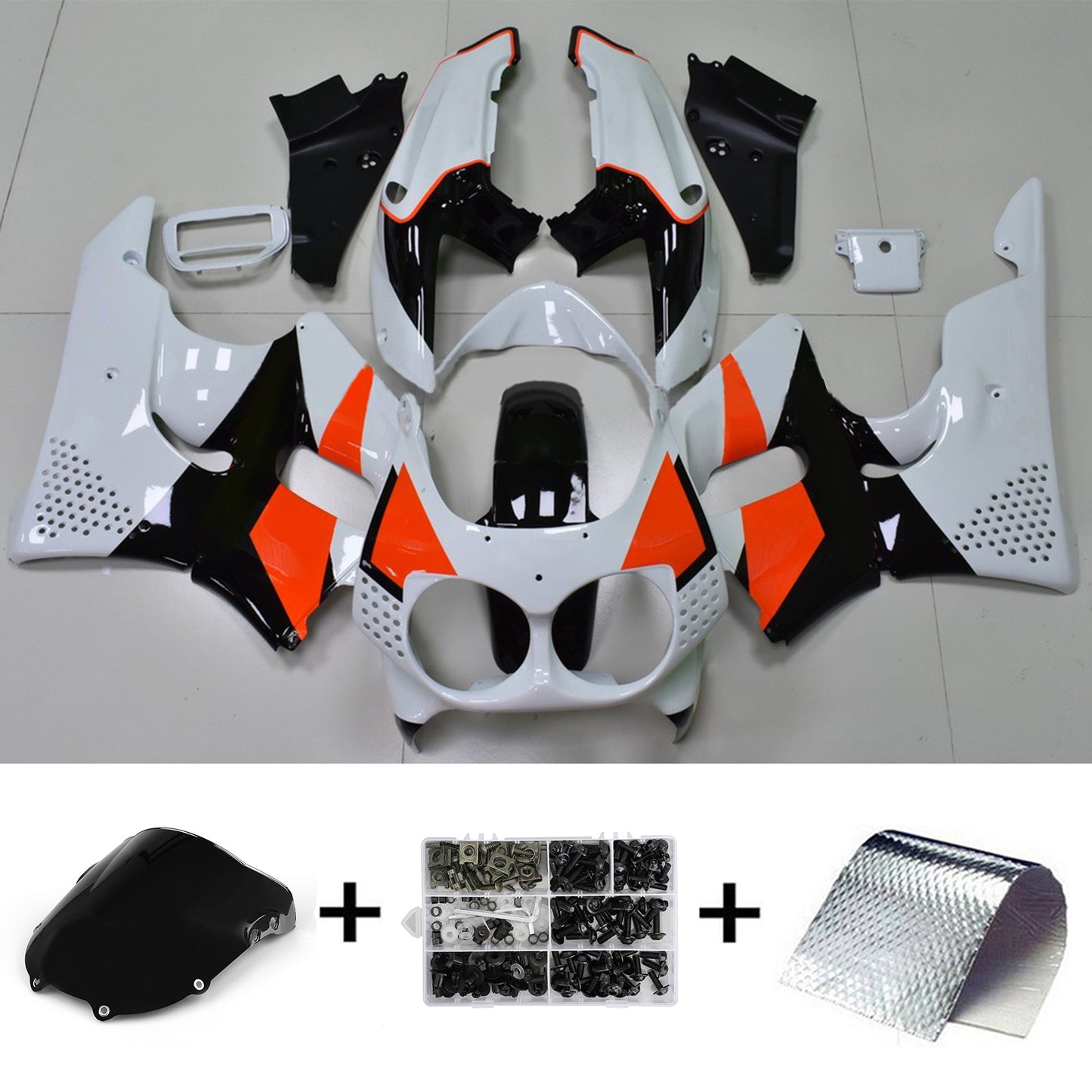 1992-1993 Honda CBR900RR 893 Amotopart Injection Fairing Kit Bodywork Plastic ABS #107