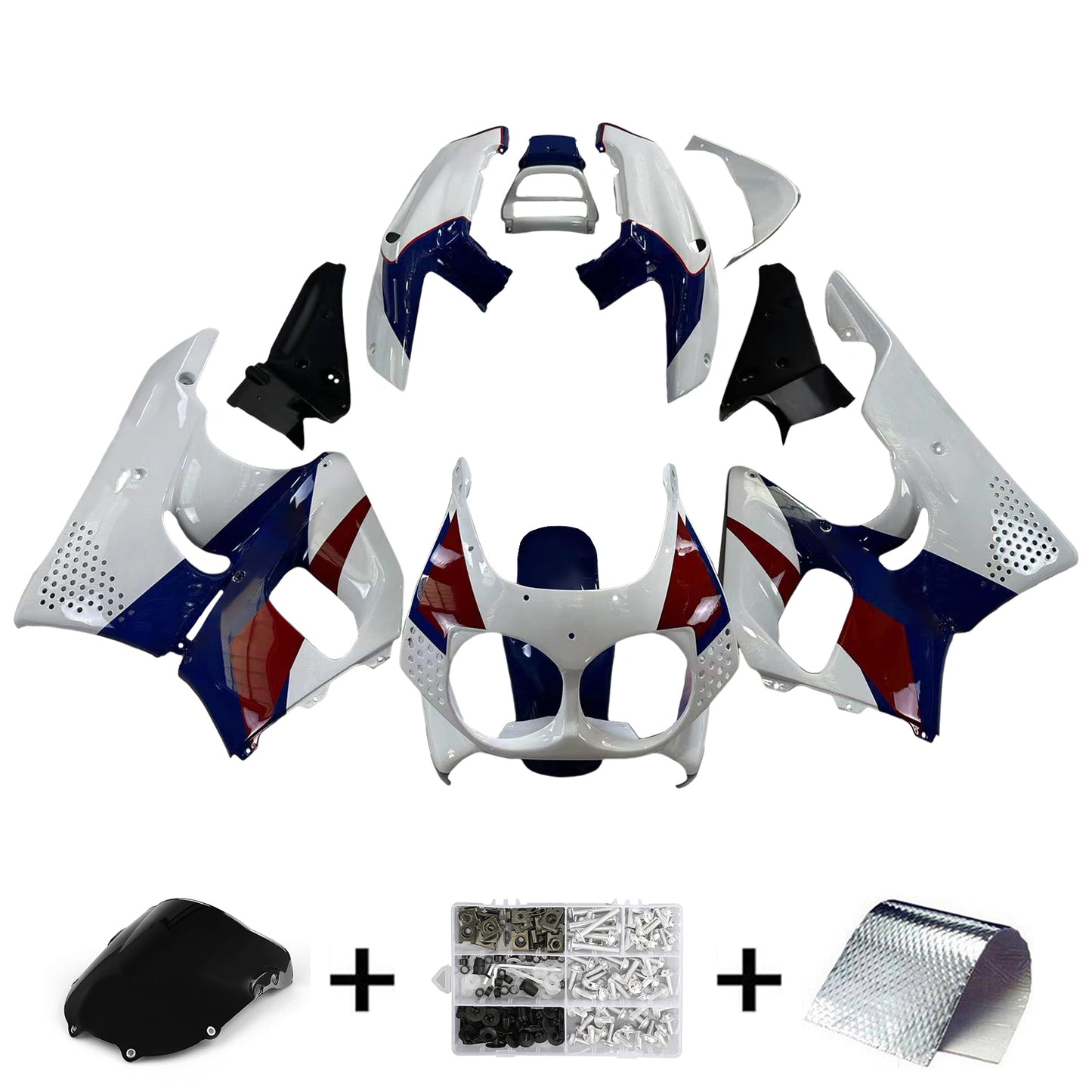 1992-1993 Honda CBR900RR 893 Amotopart Injection Fairing Kit Bodywork Plastic ABS #110