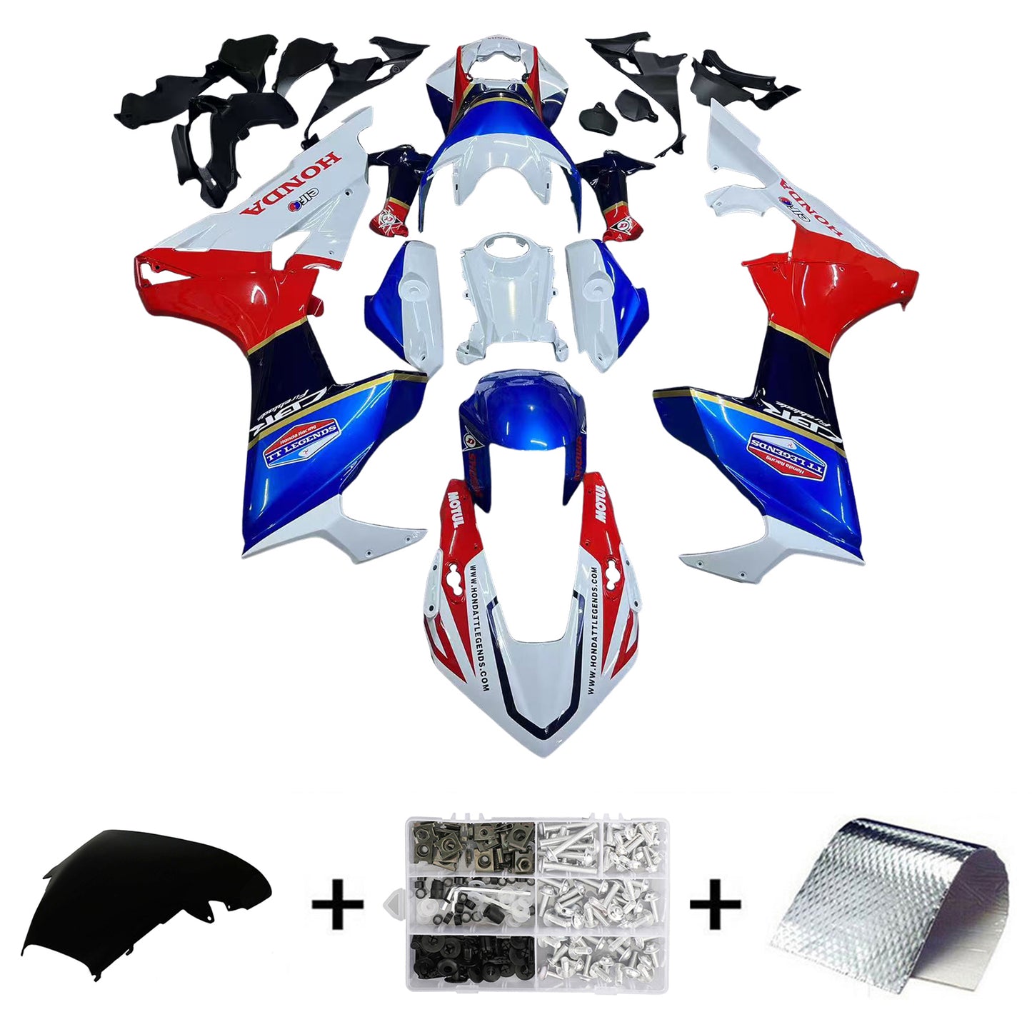 2017-2023 Honda CBR1000RR Amotopart Injection Fairing Kit Bodywork Plastic ABS #101