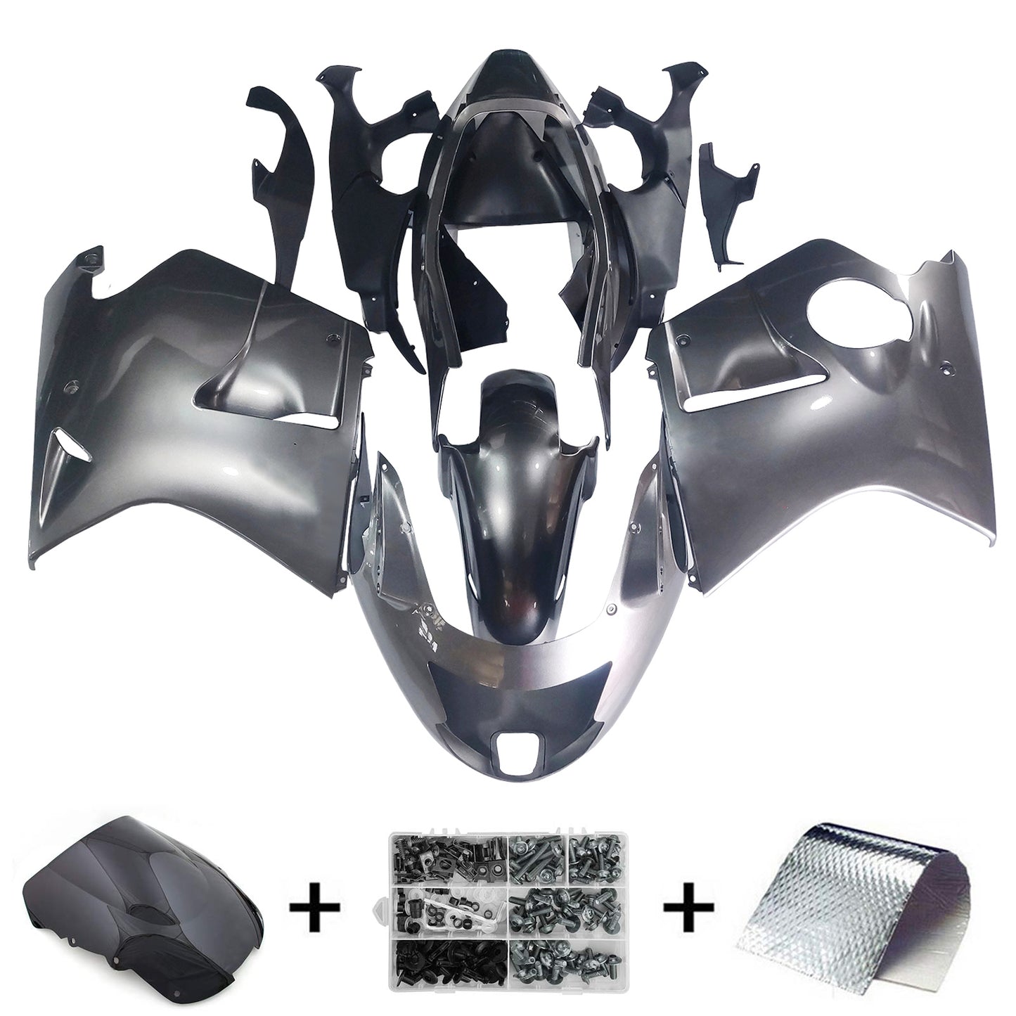 1996-2007 Honda CBR1100XX SuperBlackBird Amotopart Injection Fairing Kit Bodywork ABS #107