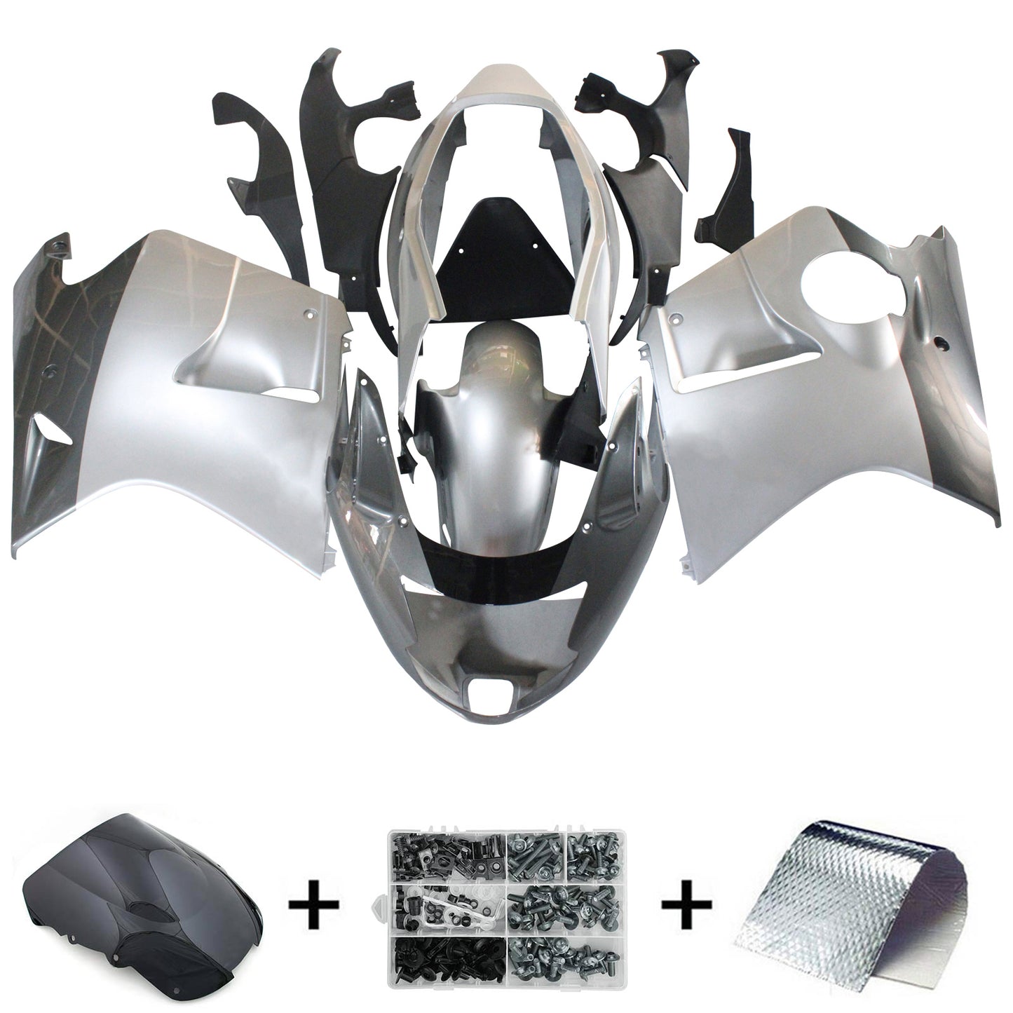 1996-2007 Honda CBR1100XX SuperBlackBird Amotopart Injection Fairing Kit Bodywork ABS #111