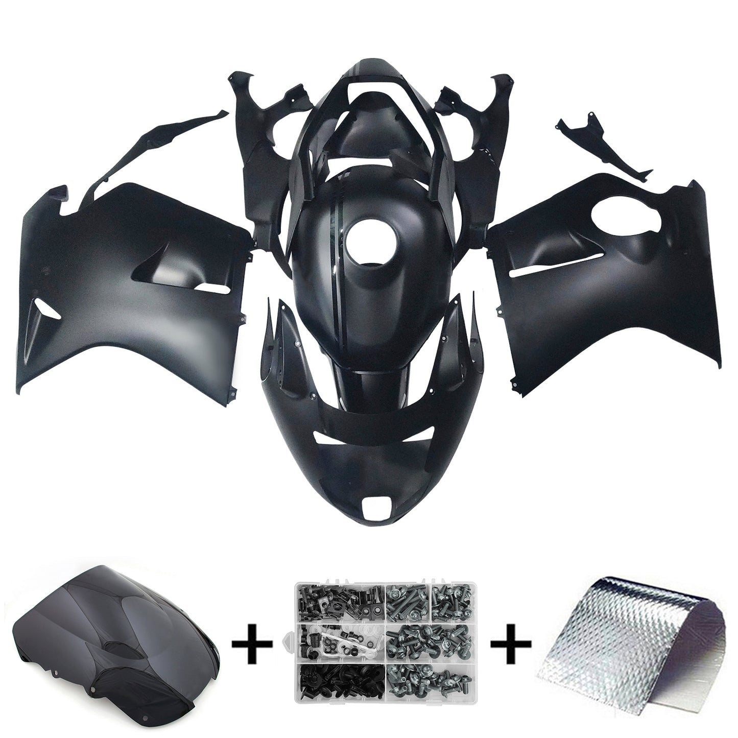 1996-2007 Honda CBR1100XX SuperBlackBird Injection Fairing Kit Bodywork ABS#129